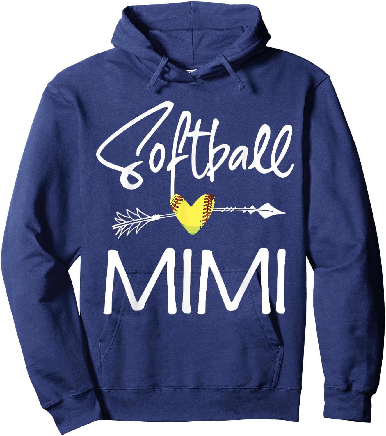 Softball Mimi Women Softball Gift Hoodie - Hoodie | Navy