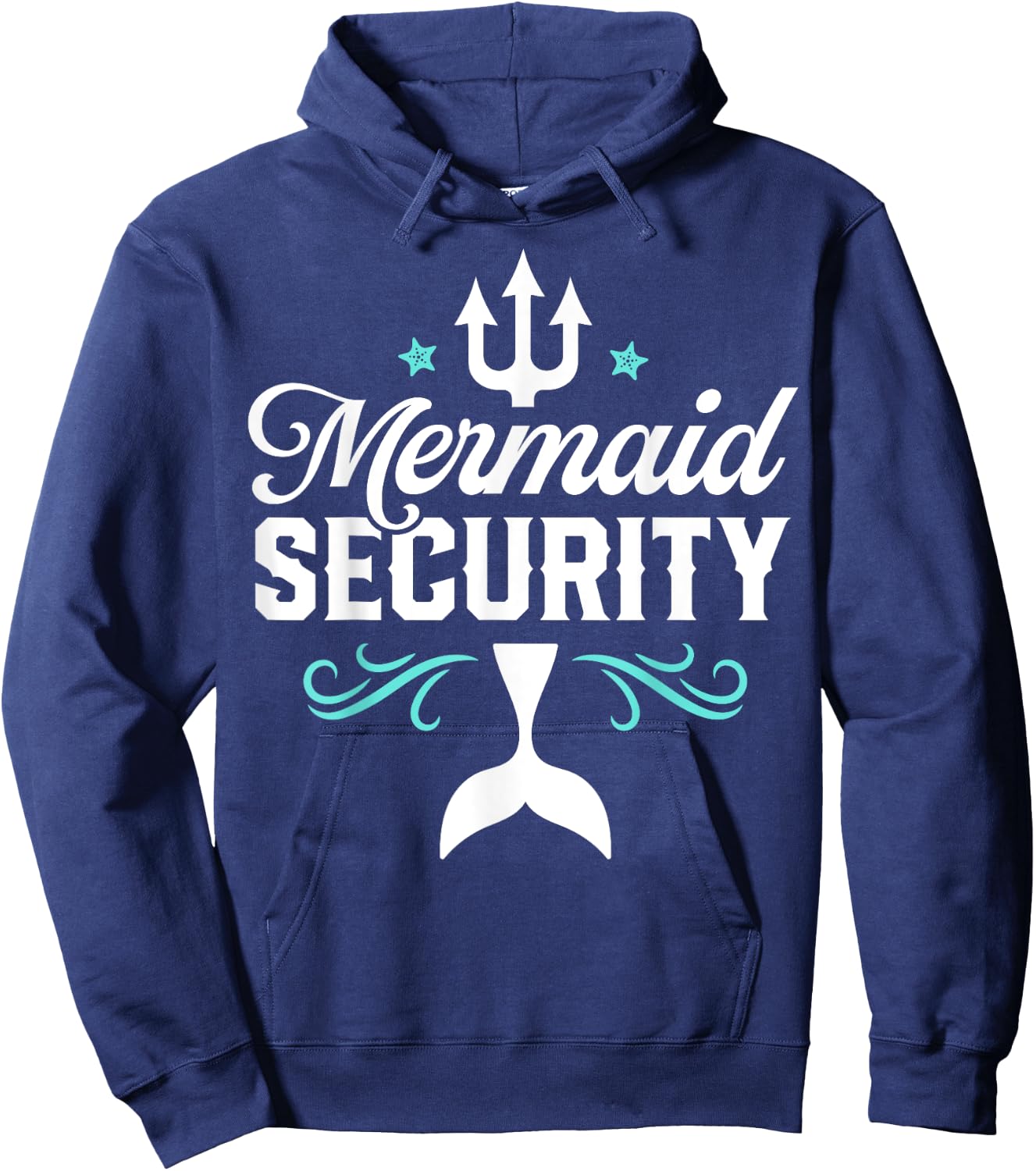 Mermaid Security Funny Merman Swimmer Swimming Birthday Gift Hoodie - Hoodie | Navy