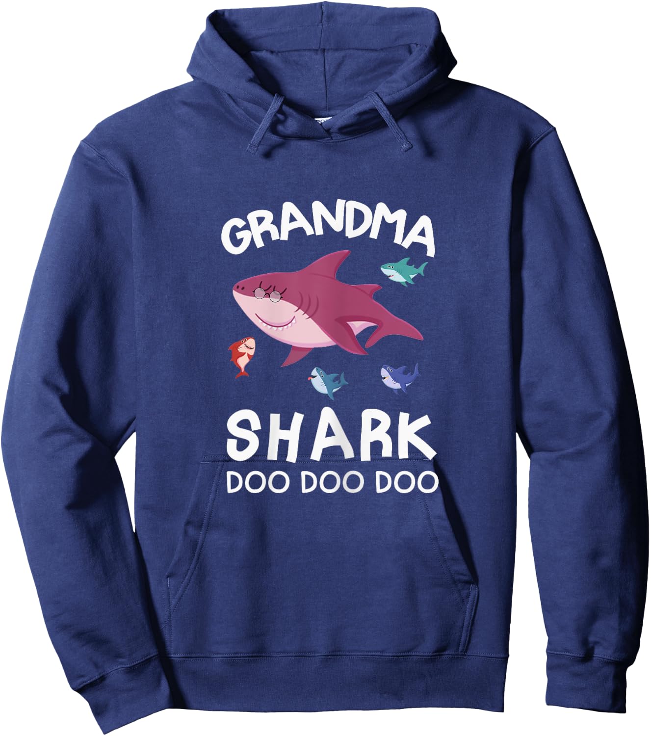 Funny Grandma Shark Gorgeous Grandma Day Hoodie - Hoodie | Navy