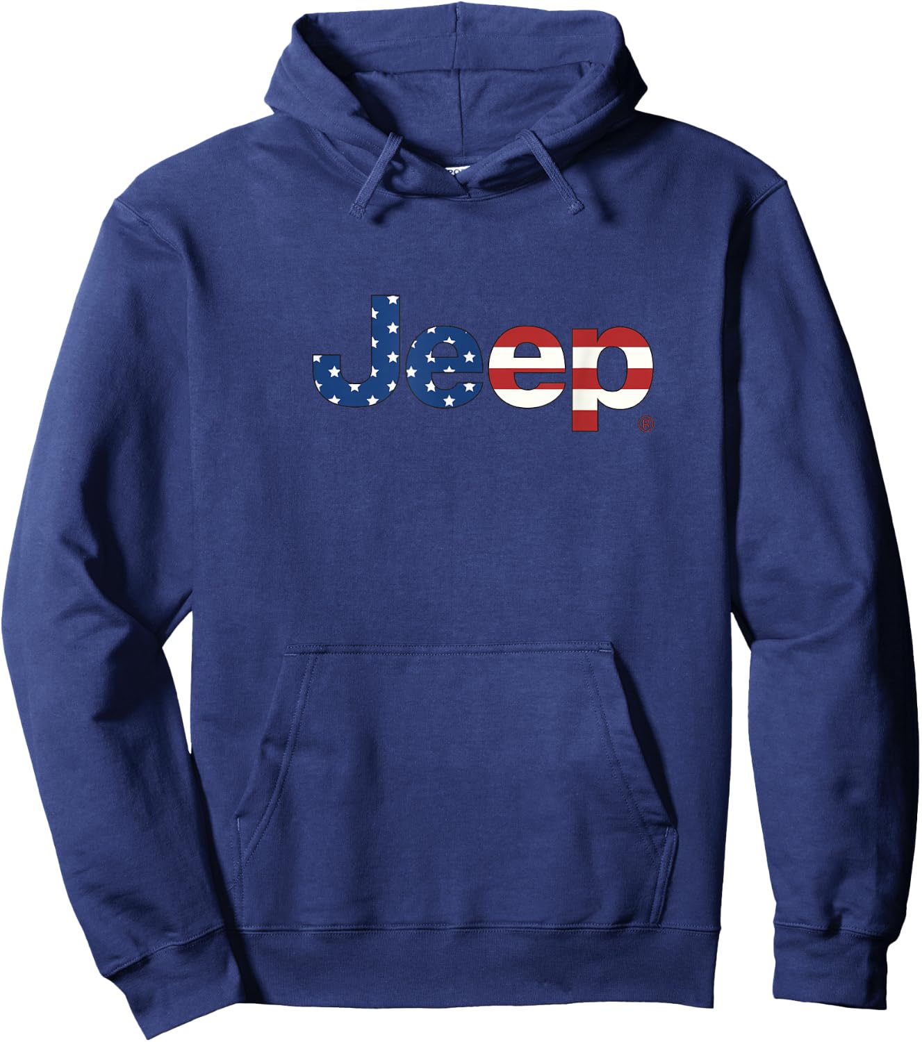 Jeep Flag Wordmark Logo Hoodie - Hoodie | Navy