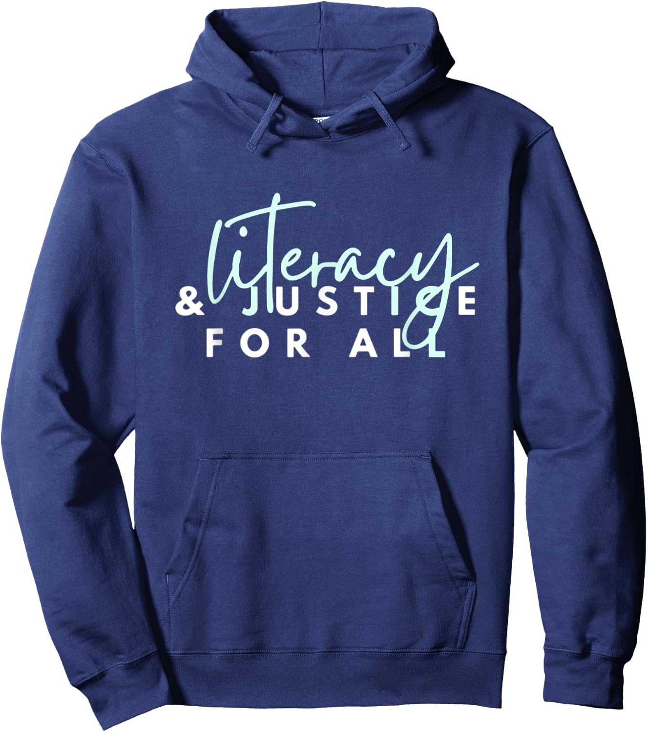 Literacy and justice for all Hoodie - Hoodie | Navy
