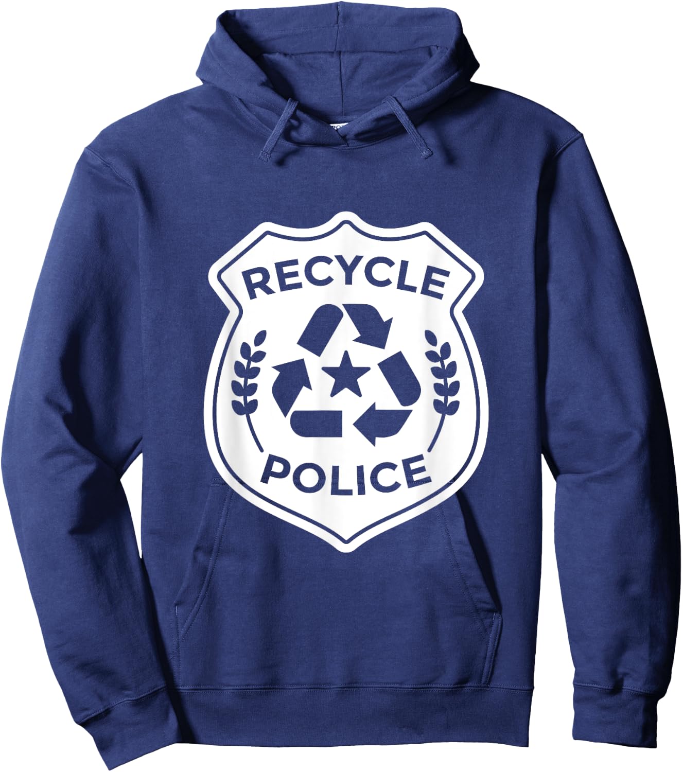 Recycling Police Artwork For An Environmentalist Hoodie - Hoodie | Navy