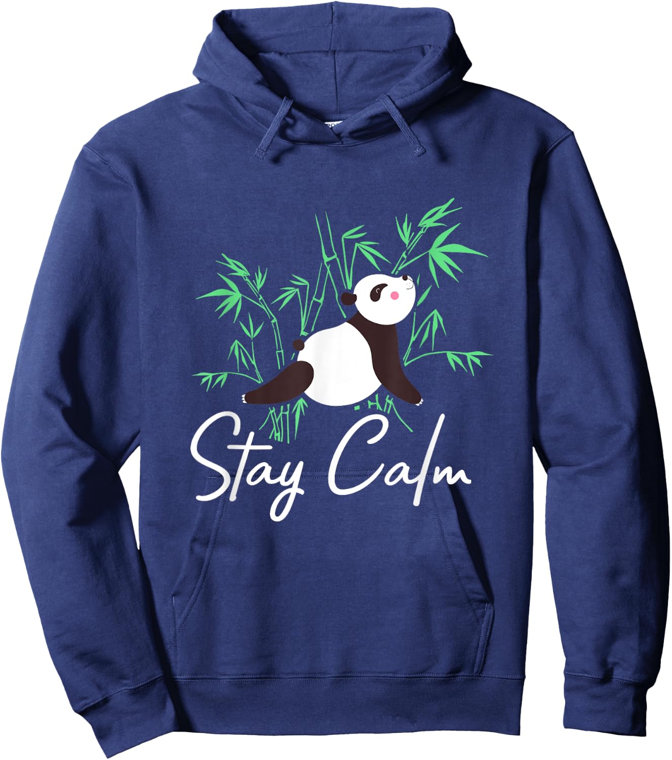 Stay Calm Panda Yoga - Panda Bear Outfit Panda Lover Gift Hoodie - Hoodie | Navy