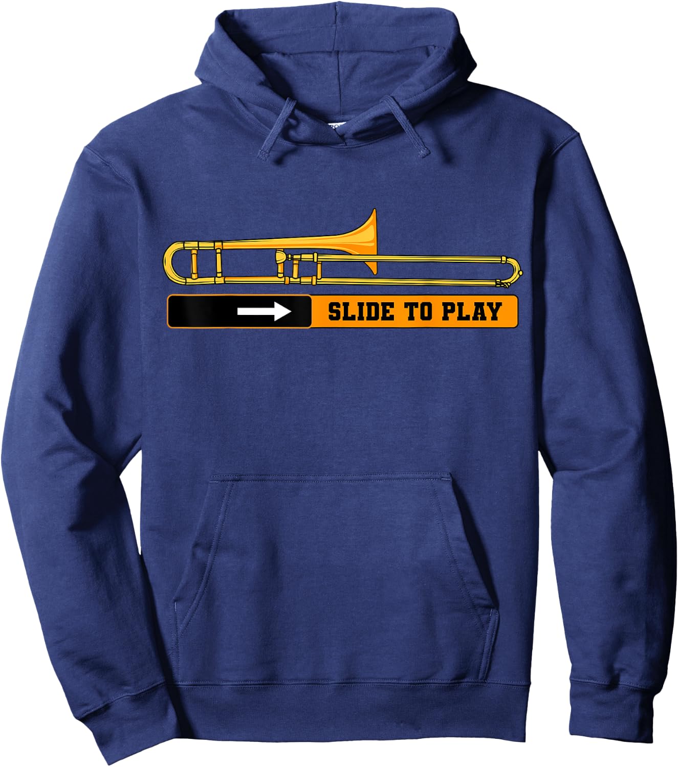 Trombone Mucisian Trombonist Jazz Music Brass Instrument Hoodie - Hoodie | Navy