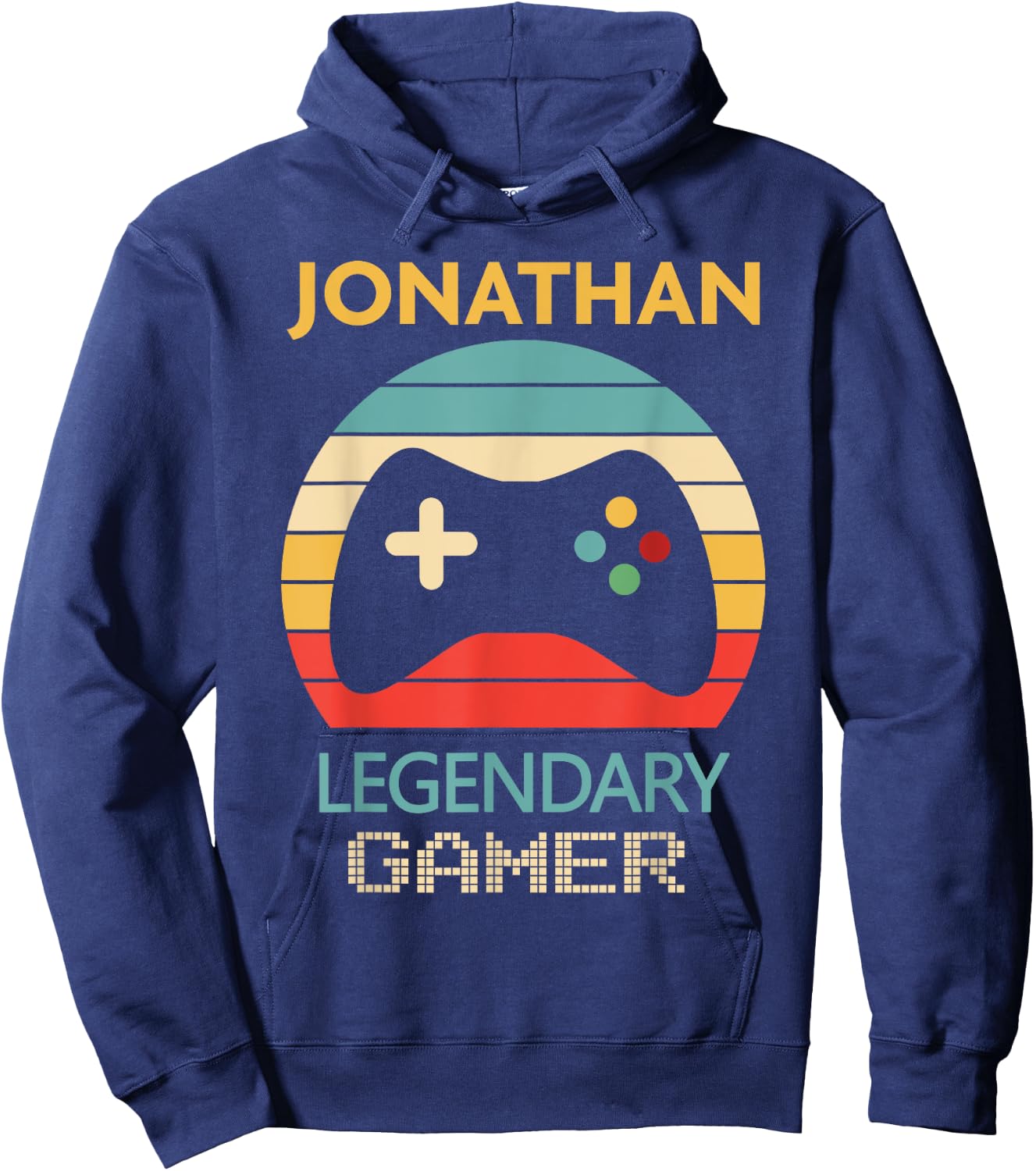 Jonathan Name Gift - Personalized Legendary Gamer Hoodie - Hoodie | Navy