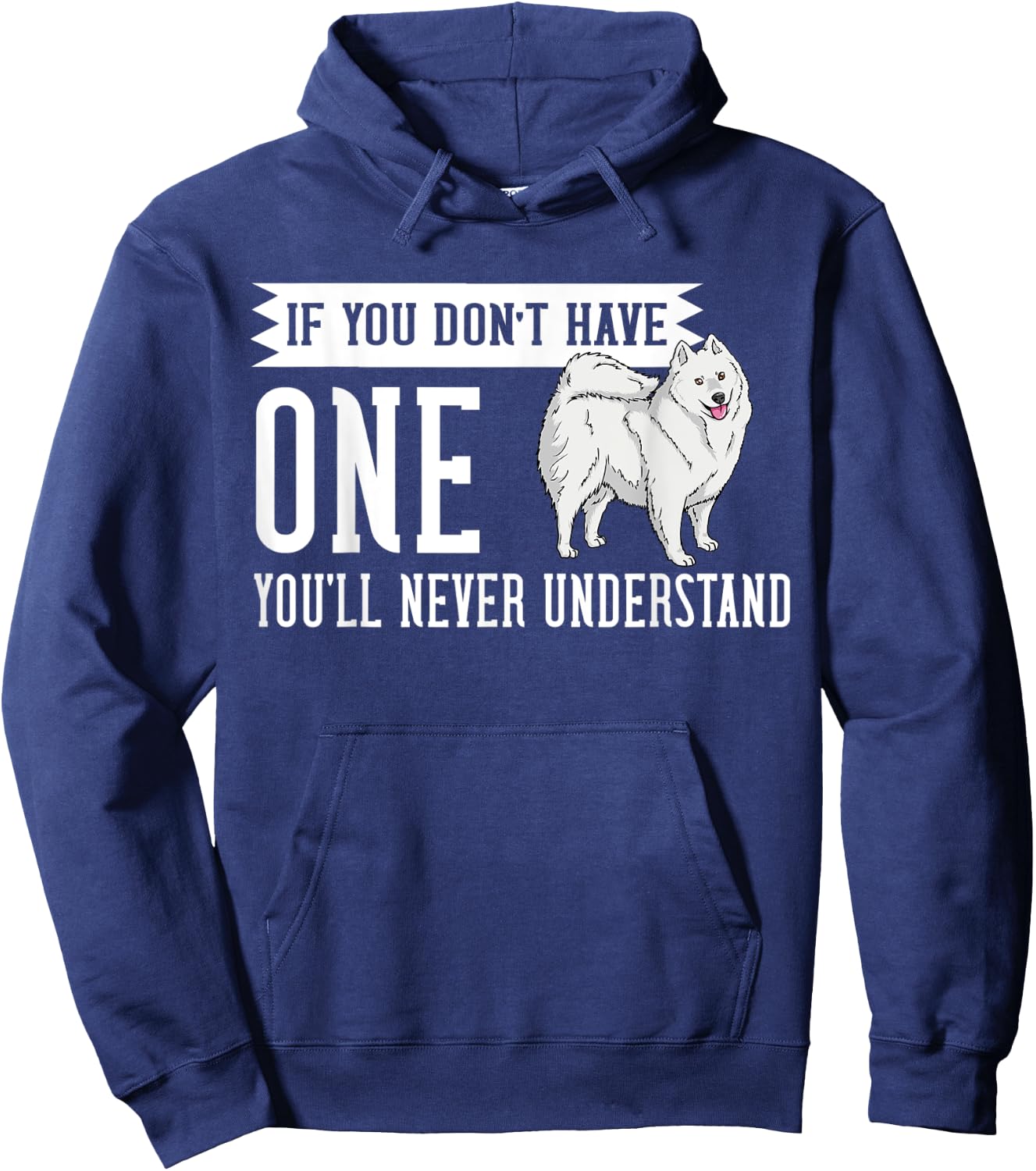 American Eskimo Dog Puppies Owner Lover Men Women Kids Hoodie - Hoodie | Navy