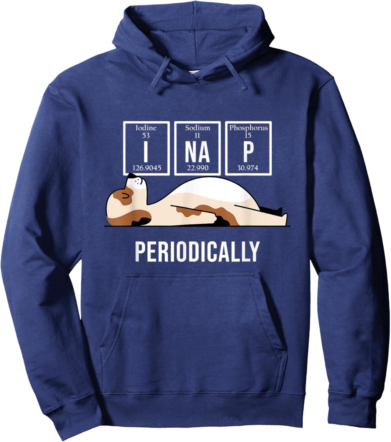 I Nap Periodically Sleepy Animal Lazy Dog Funny Chemistry Men Women Hoodie - Hoodie | Navy