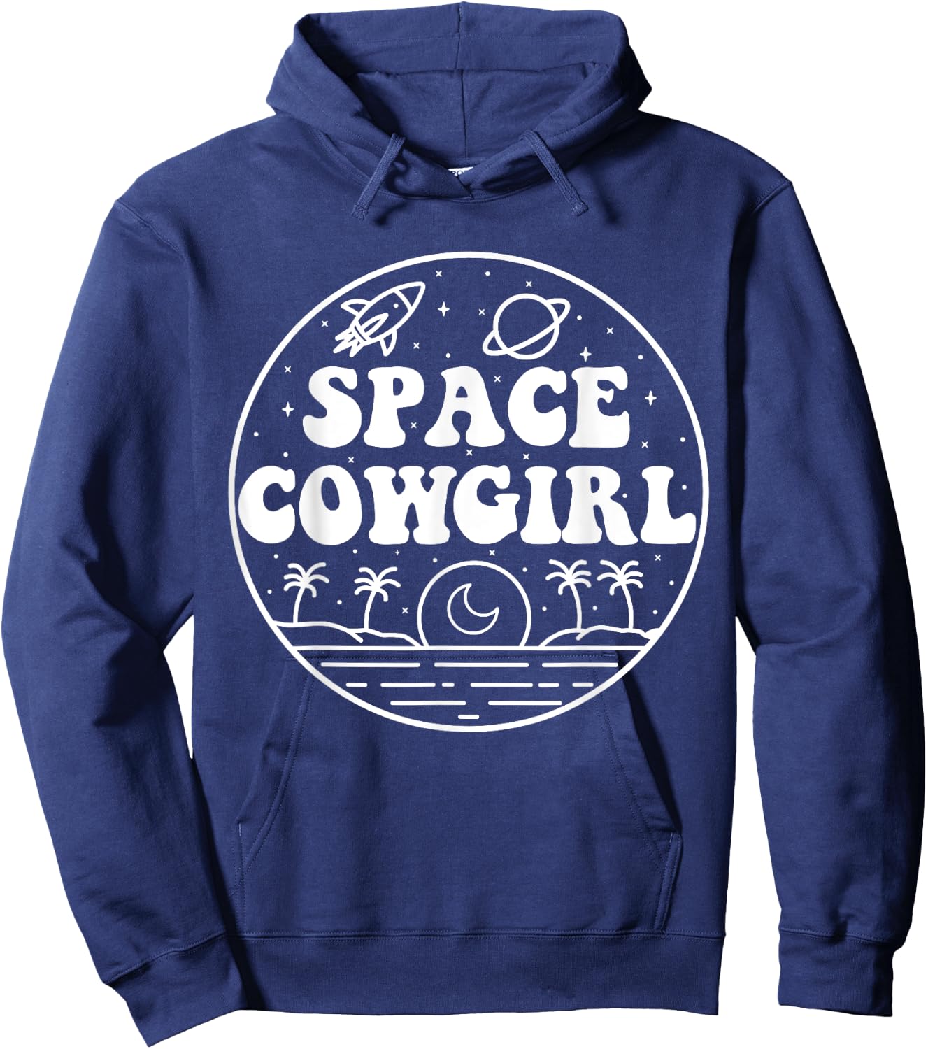 Space Cowgirls Bachelorette Party Rodeo Western Aesthetic Hoodie - Hoodie | Navy