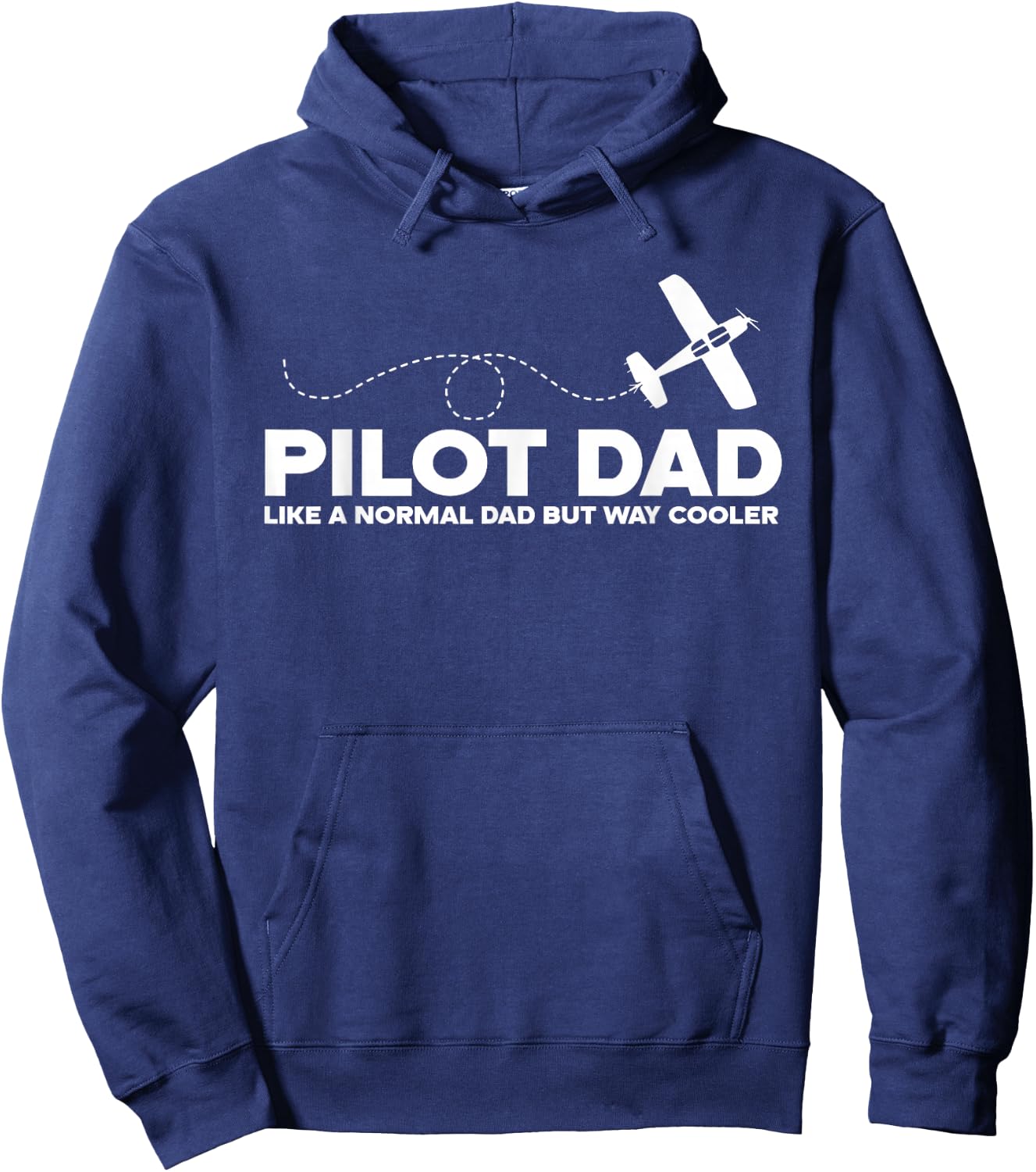 Pilot Dad Like Normal Dad But Cooler - Airplane Pilot Dad Hoodie - Hoodie | Navy