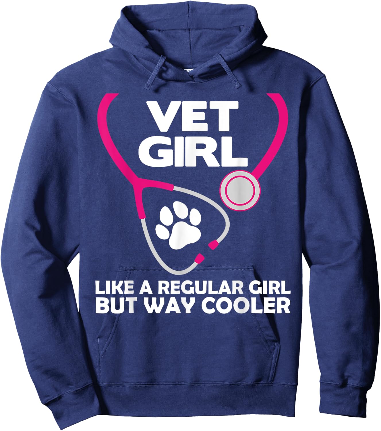 Funny Veterinary Technician Women Girls Female Vet Assistant Hoodie - Hoodie | Navy