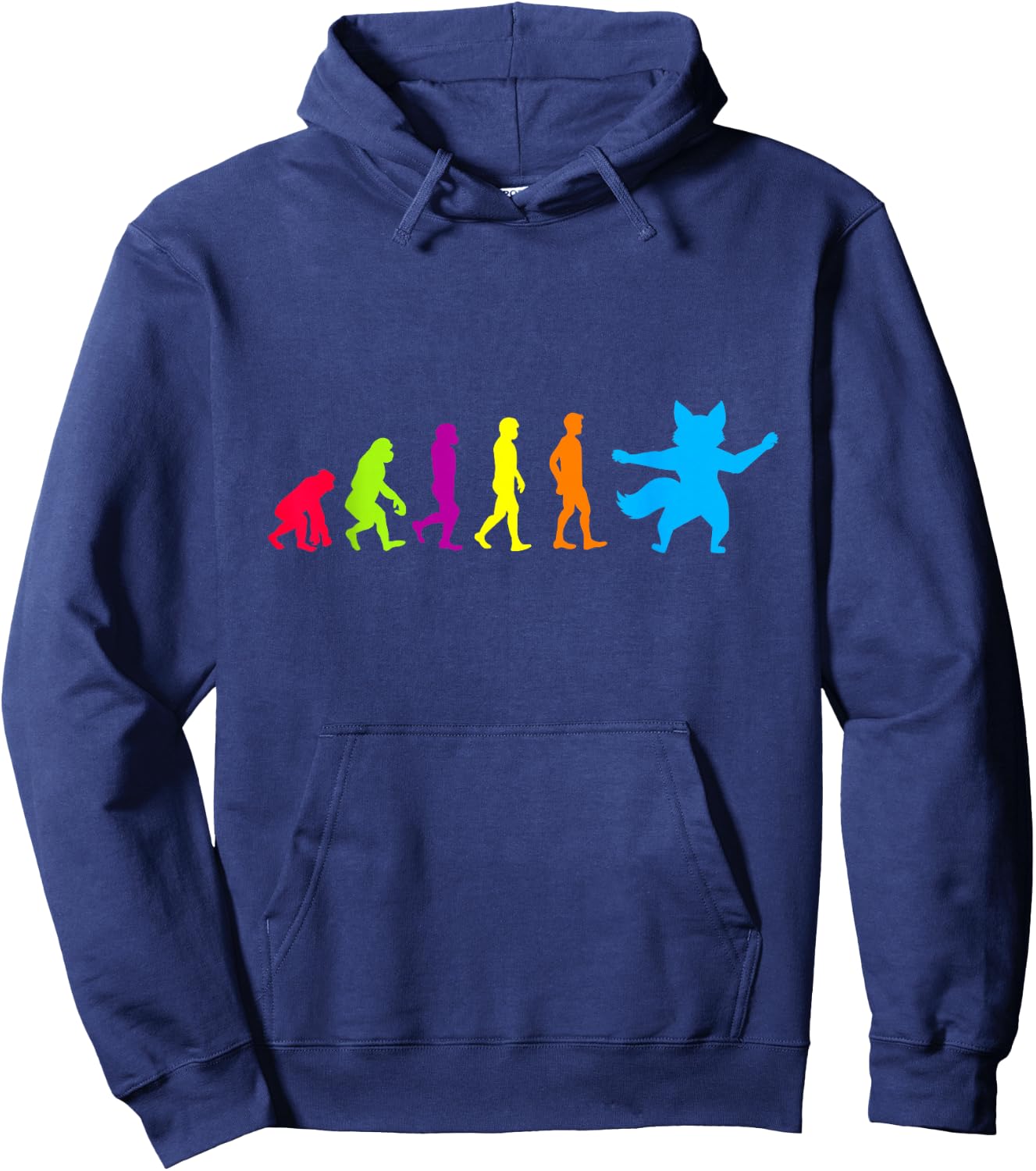 Furry Human Evolution Shirt Furry Shirt Outfit Furries Hoodie - Hoodie | Navy