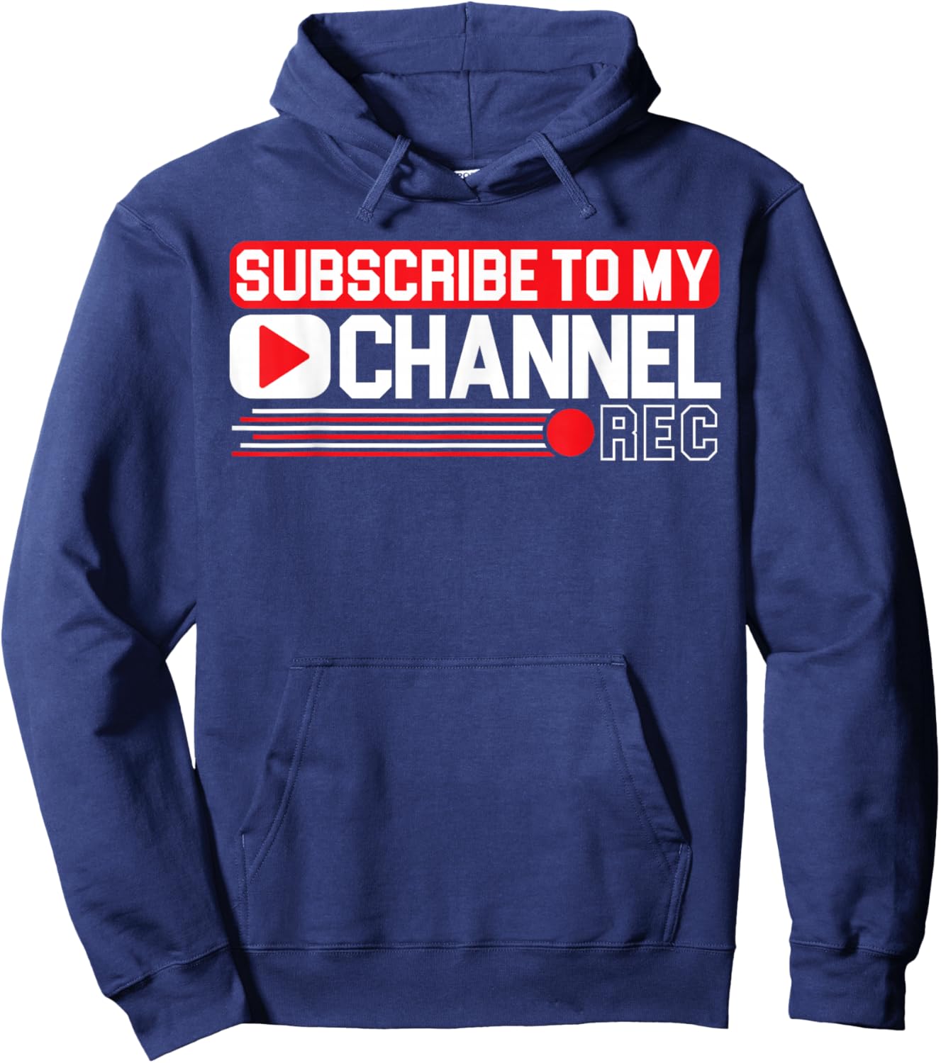 Subscribe To My Channel Livestreaming Online Streaming Hoodie - Hoodie | Navy