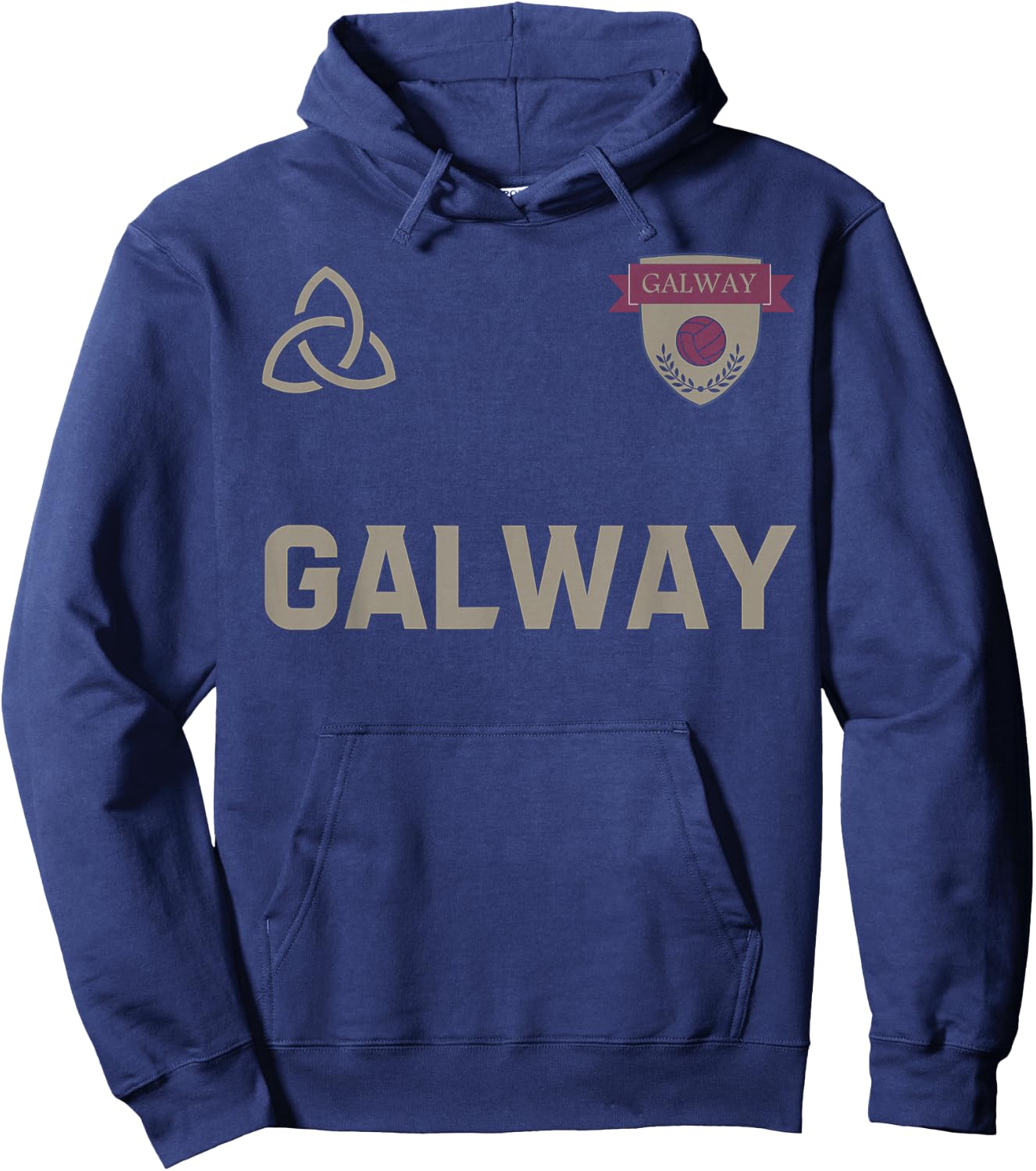 Irish GAA Gaelic and Hurling Jersey and Shirt Co. Black Adult Adults Classic Fit Short Sleeve Cotton Blend, Polyester Sports Jersey Hoodie - Hoodie | Navy
