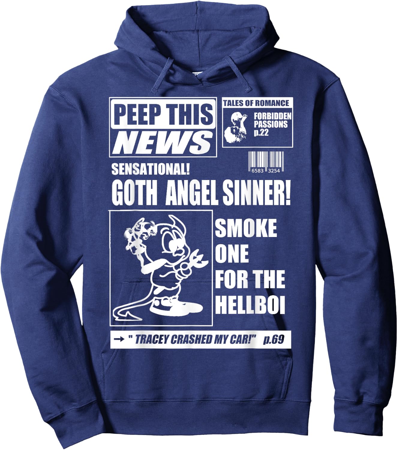 Emo PEEP News - Lil Goth Boi - Rap Hip Hop Hoodie - Hoodie | Navy