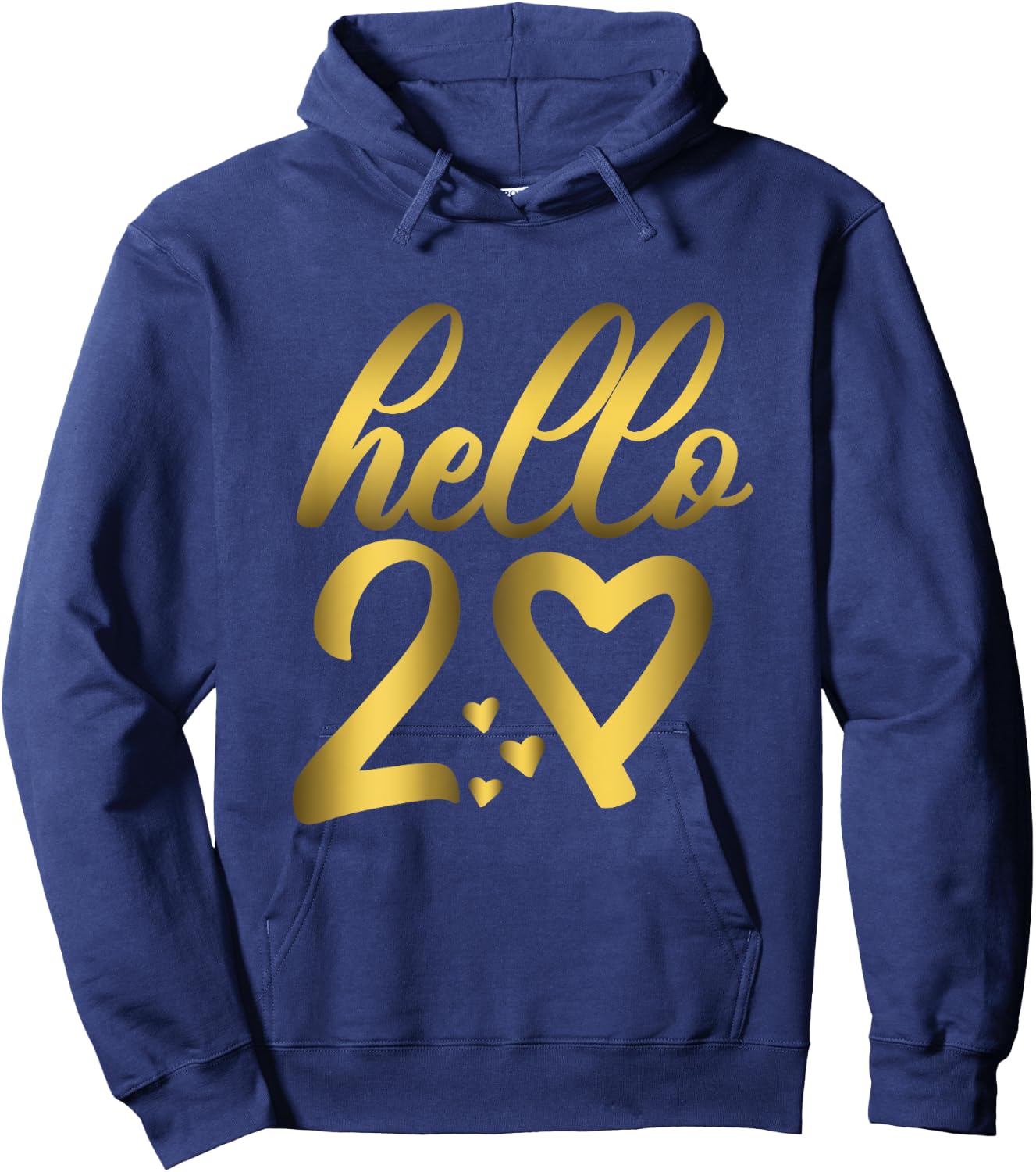 20th Birthday Cute Hello 20 Twenty Years Old Hoodie - Hoodie | Navy