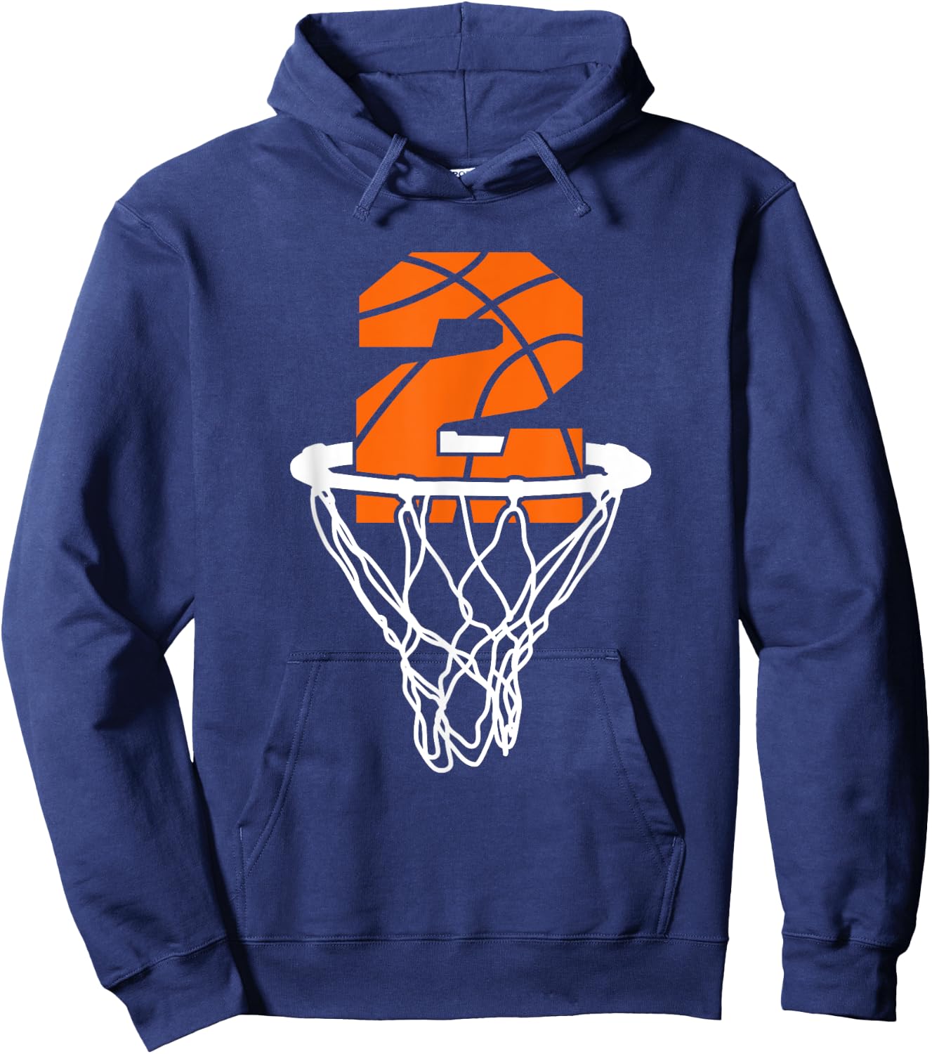 Cool Number Two Birthday Basketball Gift Shirt, Basketball Hoodie - Hoodie | Navy