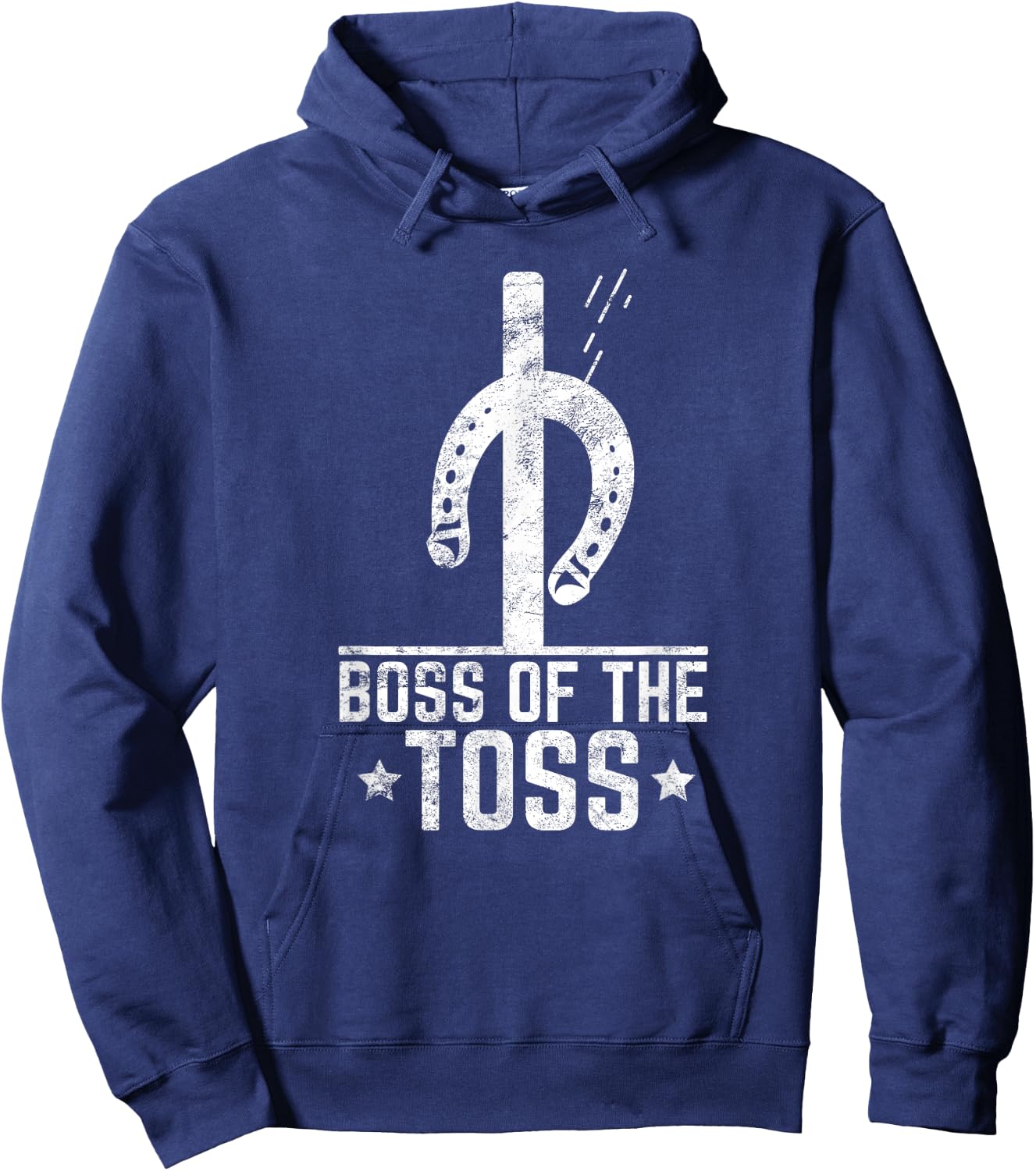 Boss Of The Toss Horseshoe Pitching Horseshoes Throwing Hoodie - Hoodie | Navy