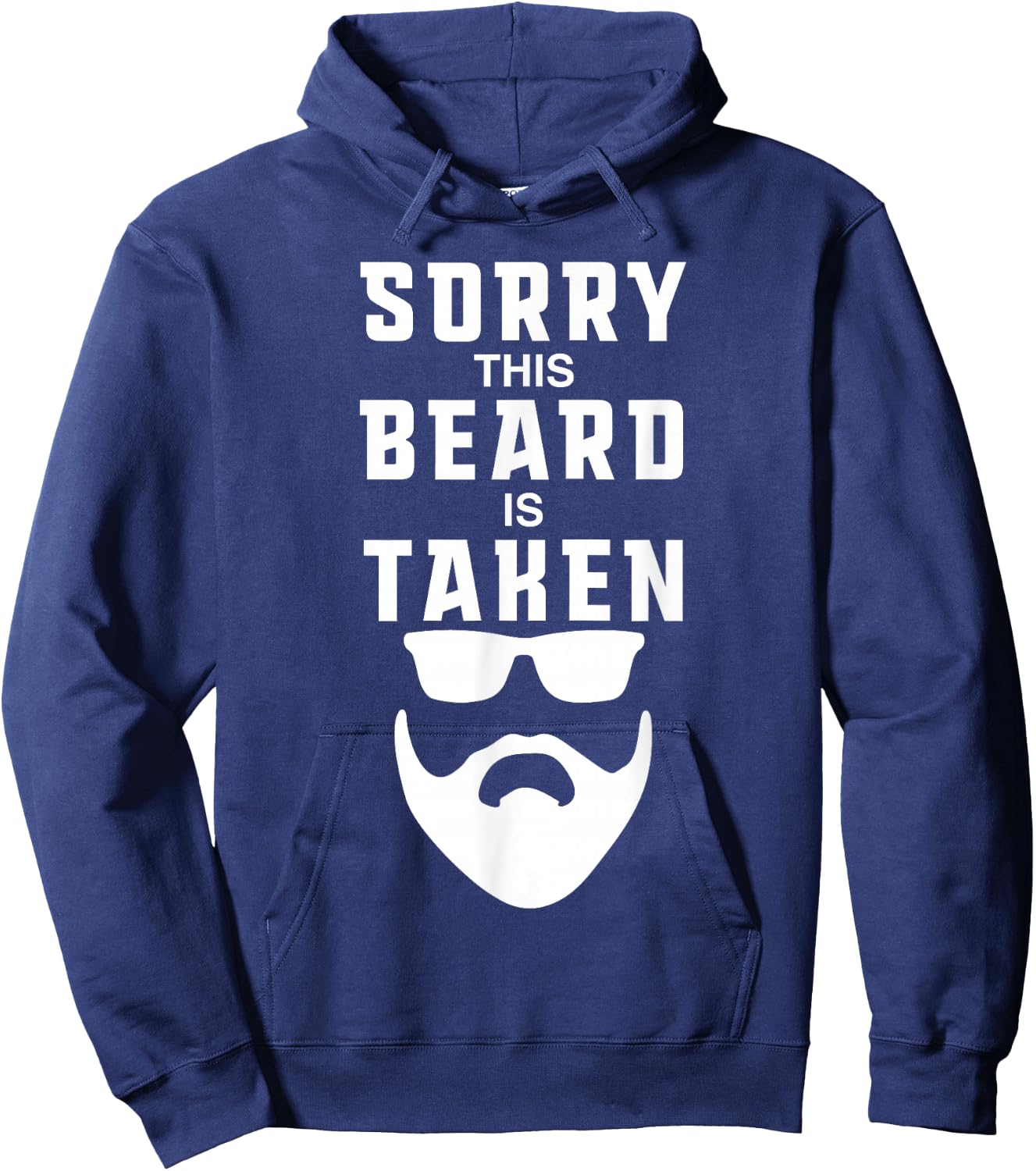 Sorry This Beard is Taken Funny Valentines Day Gift Hoodie - Hoodie | Navy
