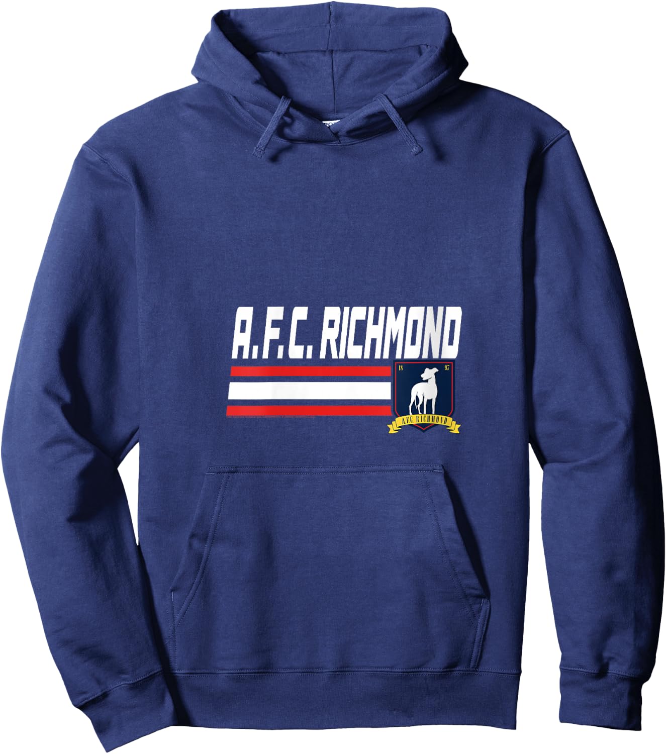 Ted Lasso AFC Richmond Soccer Logo V-Neck Hoodie - Hoodie | Navy