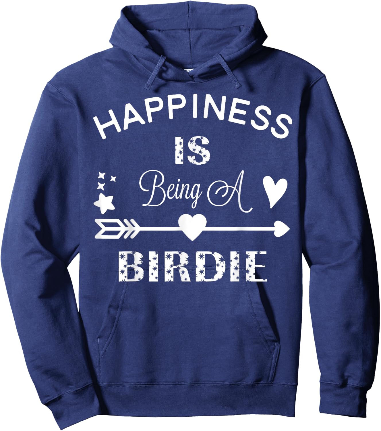 Funny Happiness Is Being A Birdie T Shirt Grandma Gift Hoodie - Hoodie | Navy