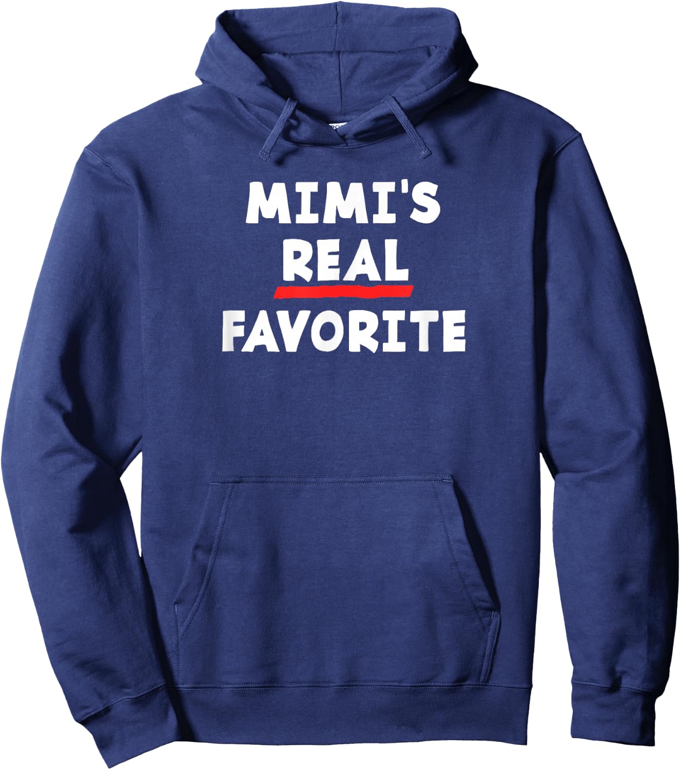 I'm Mimi's Real Favorite Grandchild Funny Sibling Rivalry Hoodie - Hoodie | Navy