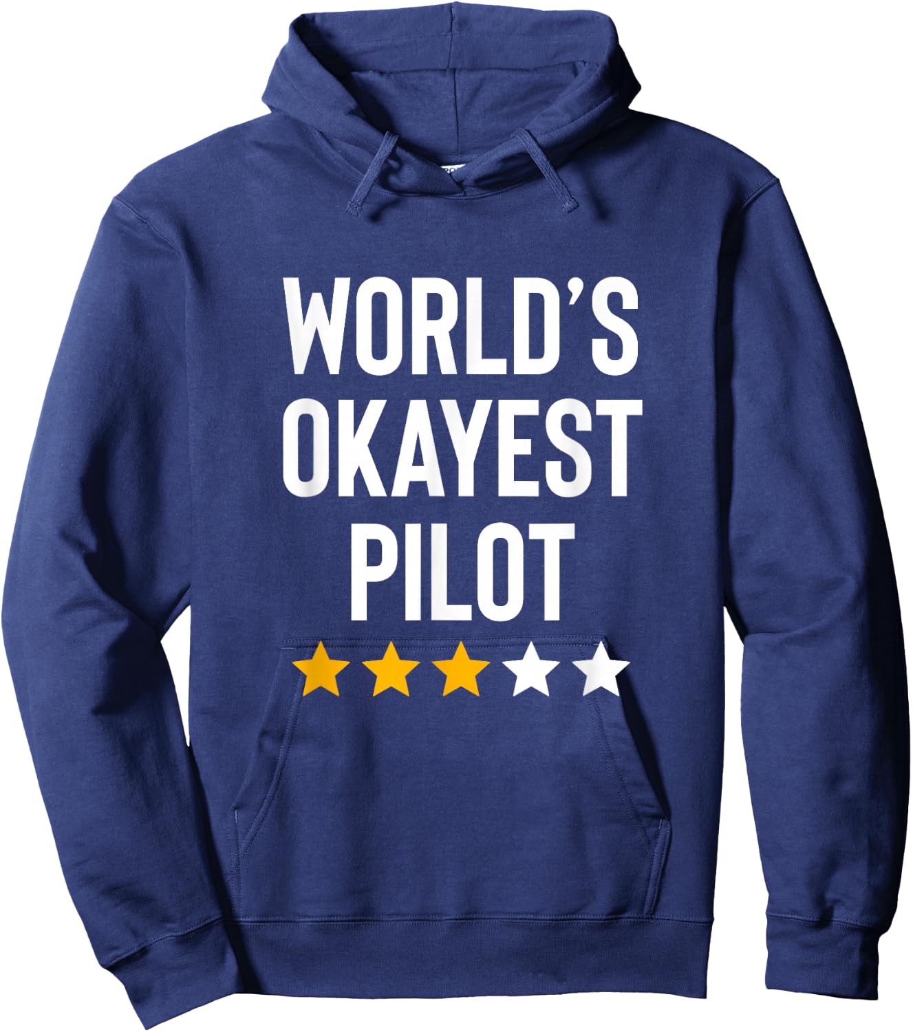Worlds Okayest Pilot Flying Aviation Men Women Funny Pilot Hoodie - Hoodie | Navy