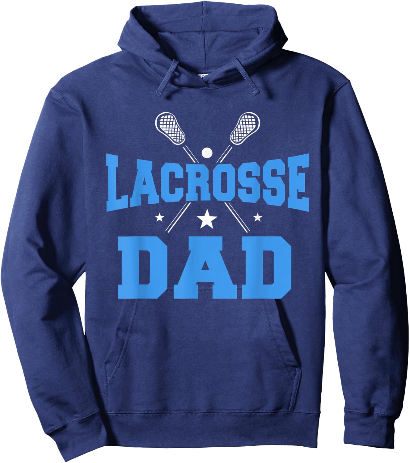 Lacrosse Dad Player Team Sport Mommy Father's Day Ball Game Hoodie - Hoodie | Navy