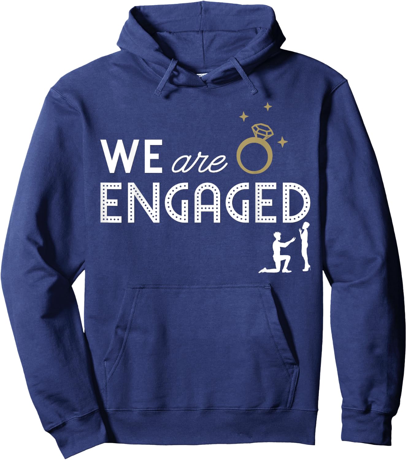We Are Engaged Couple Matching Fiancé Engagement Bride Hoodie - Hoodie | Navy