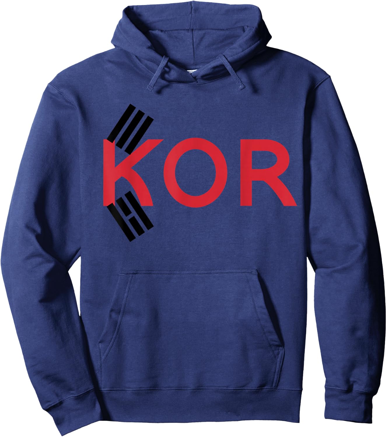 KOR - Korea Two Part Combo Design - Korean Flag Part 1 Hoodie - Hoodie | Navy
