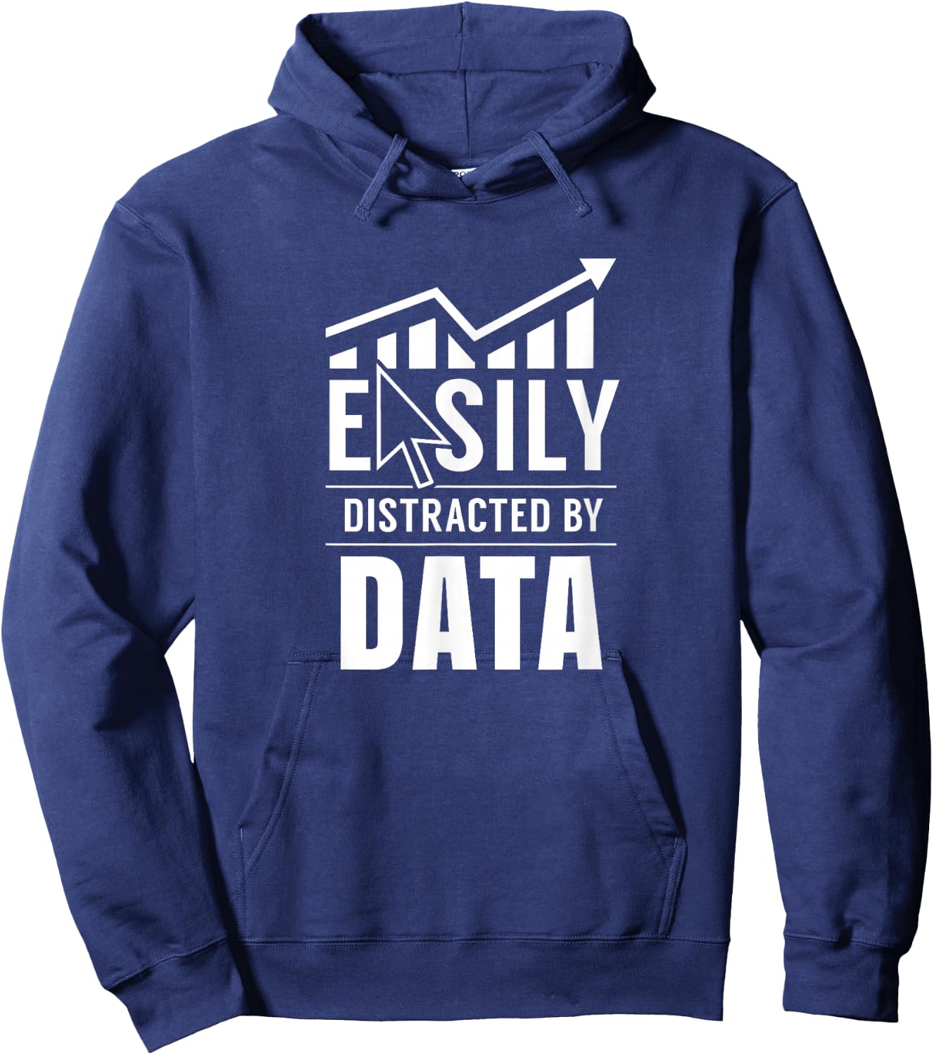 Easily distracted by data Analysis Geek Scientist Analyst Hoodie - Hoodie | Navy