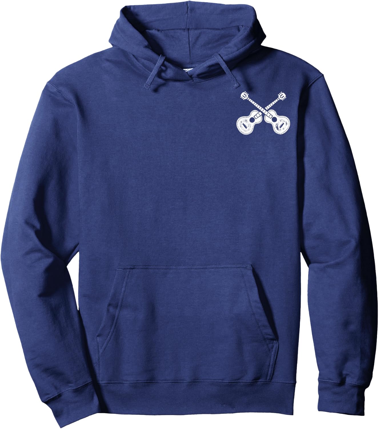 Disney Pixar Coco Crossed Guitars Pocket Tonal Coco Back Hoodie - Hoodie | Navy