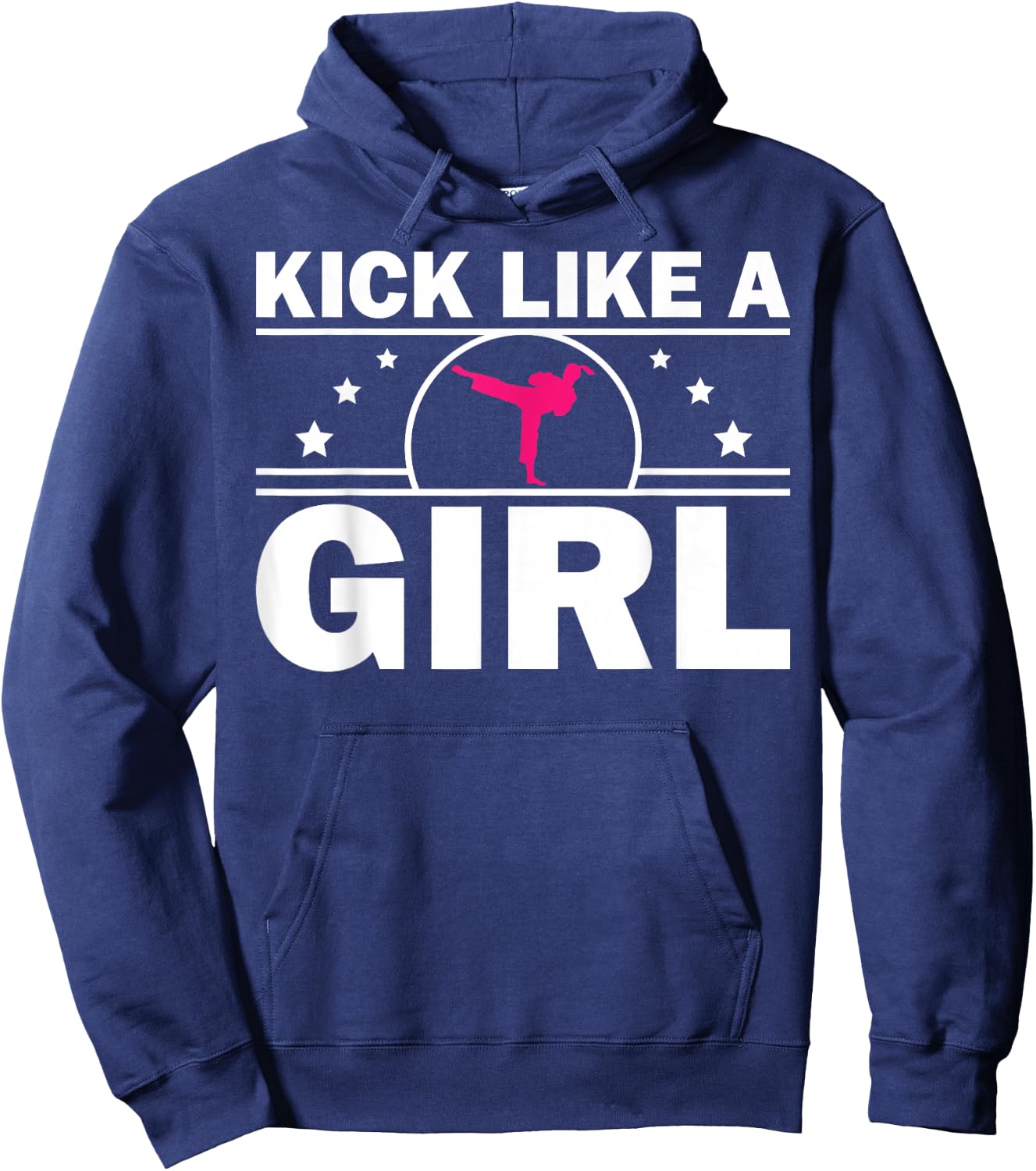Cool Karate Gift Kickboxing Karate Lover Taekwondo Cute Karate Design For Girls Women Kids Martial Arts Kung Fu Hoodie - Hoodie | Navy