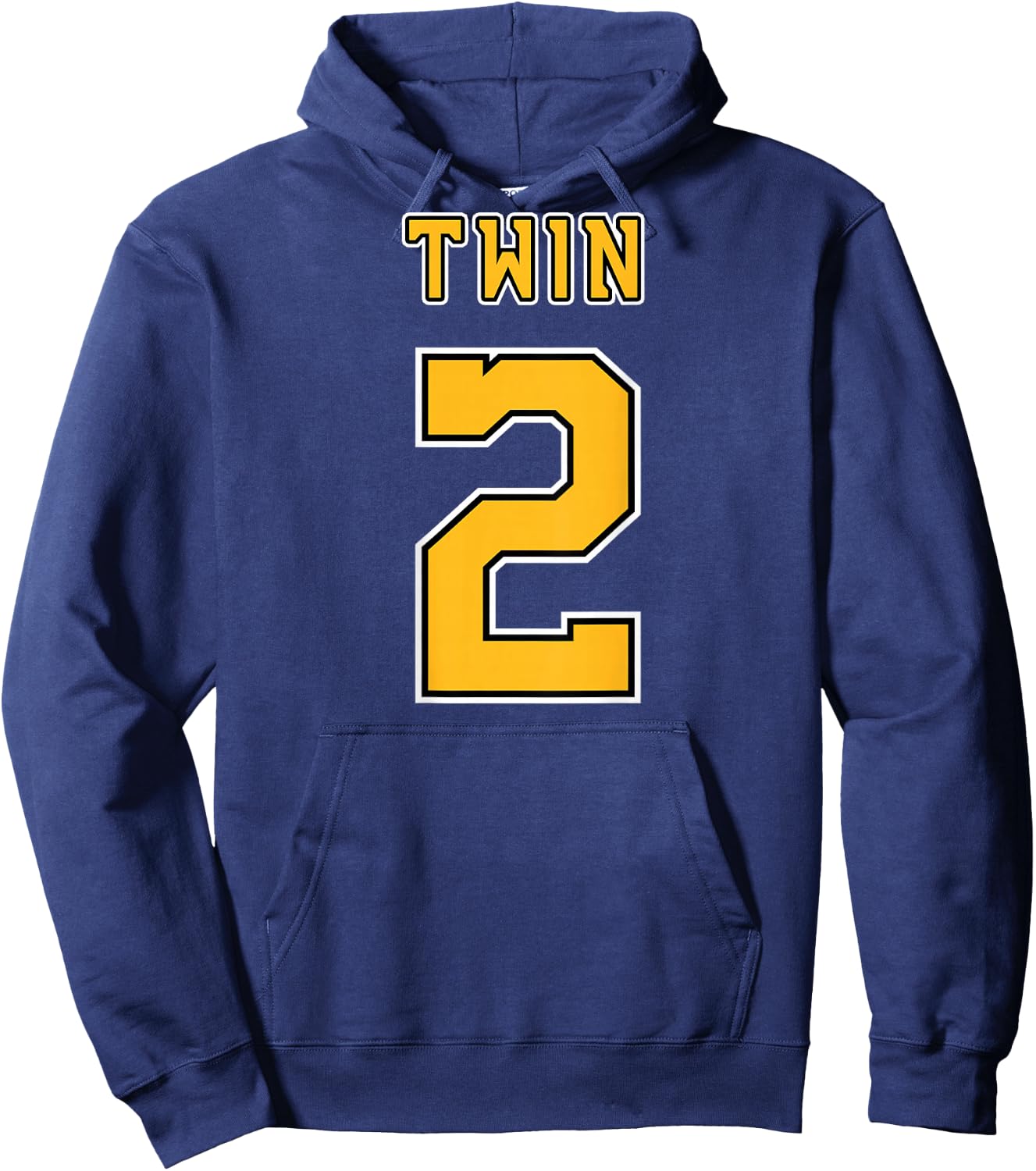 TWIN 1 TWIN 2 shirts adult matching jersey funny outfit Hoodie - Hoodie | Navy