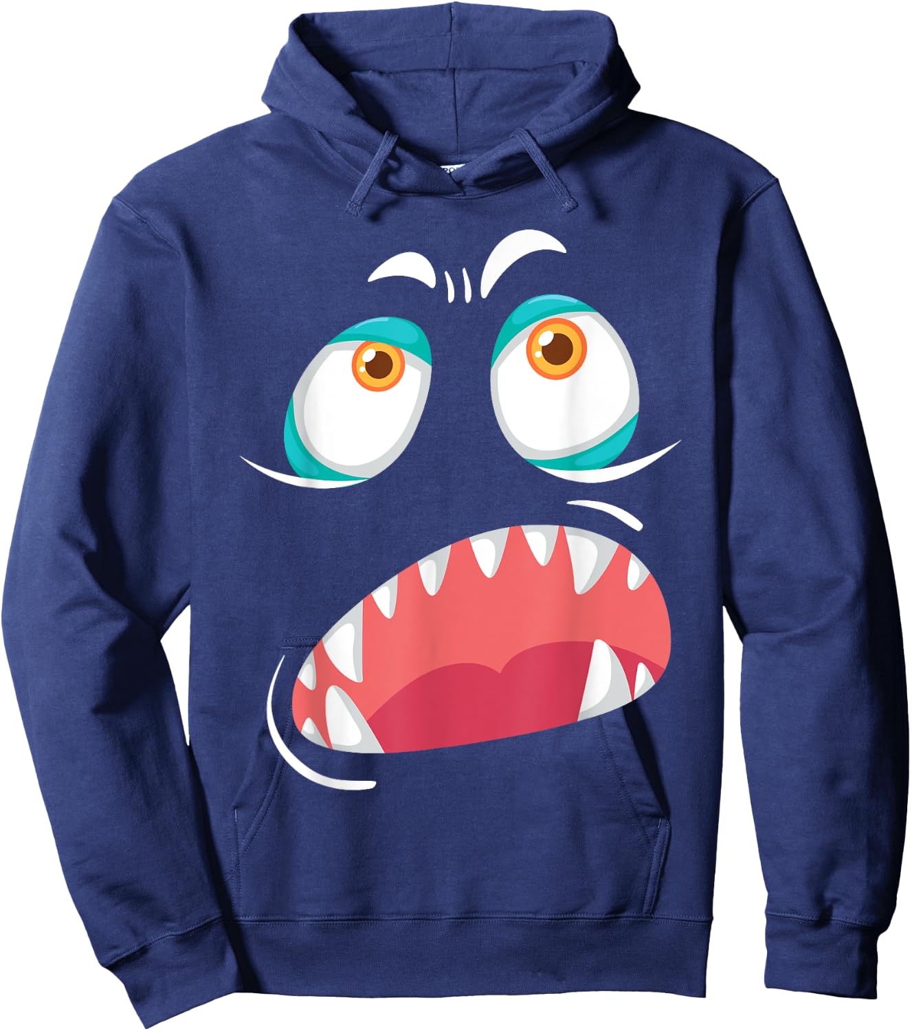 Monster Face Lazy DIY Halloween Costume Cute Creeps Hoodie - Hoodie | Navy