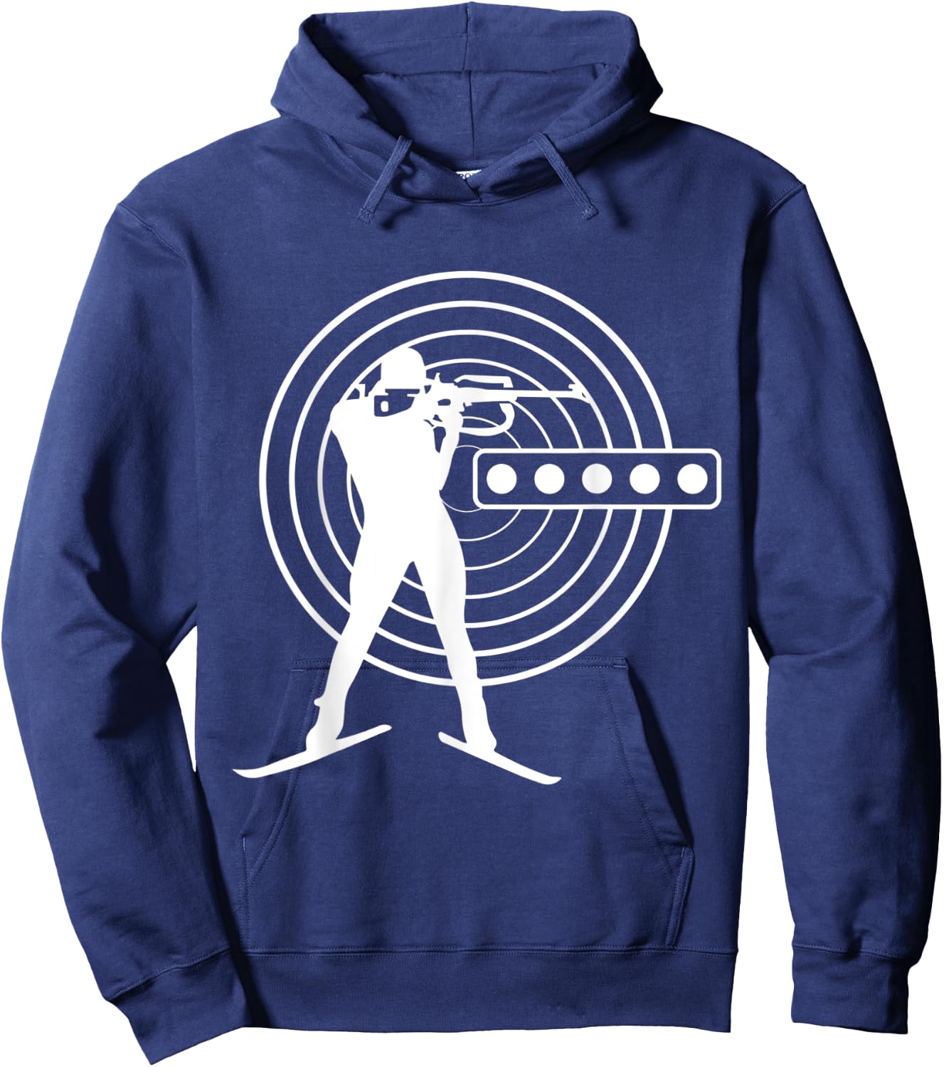 Biathlon Ski Skier Winter Sports Cross-Country Ski Loipe Hoodie - Hoodie | Navy