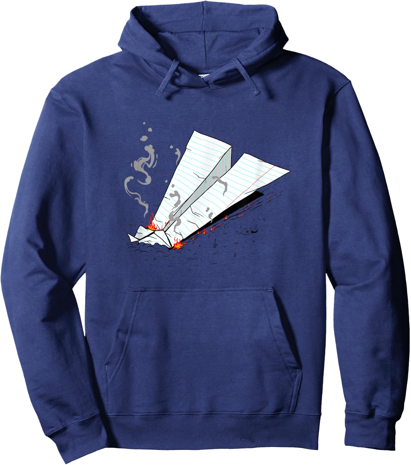 Paper Plane Crash Hoodie - Hoodie | Navy