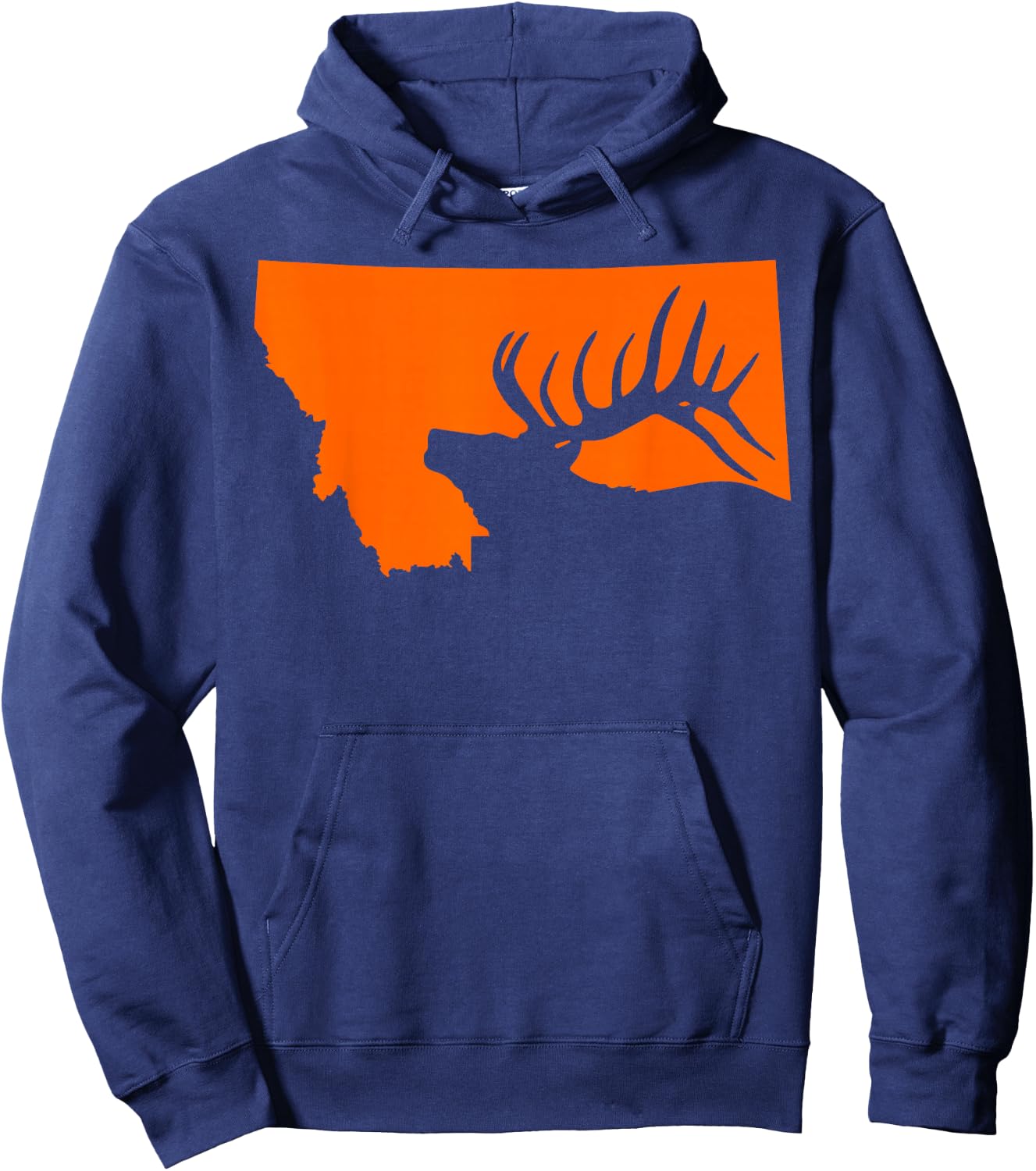 Montana Elk Hunting Hoodie - Hoodie | Navy