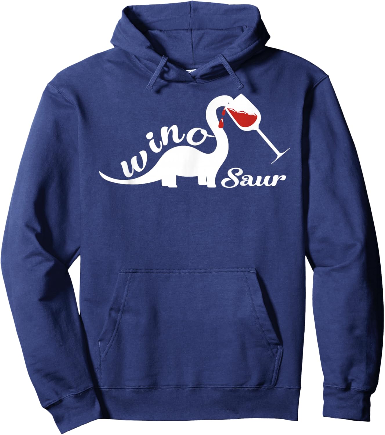 Winosaur Funny Wine Drinking Gifts Brontosaurus Hoodie - Hoodie | Navy