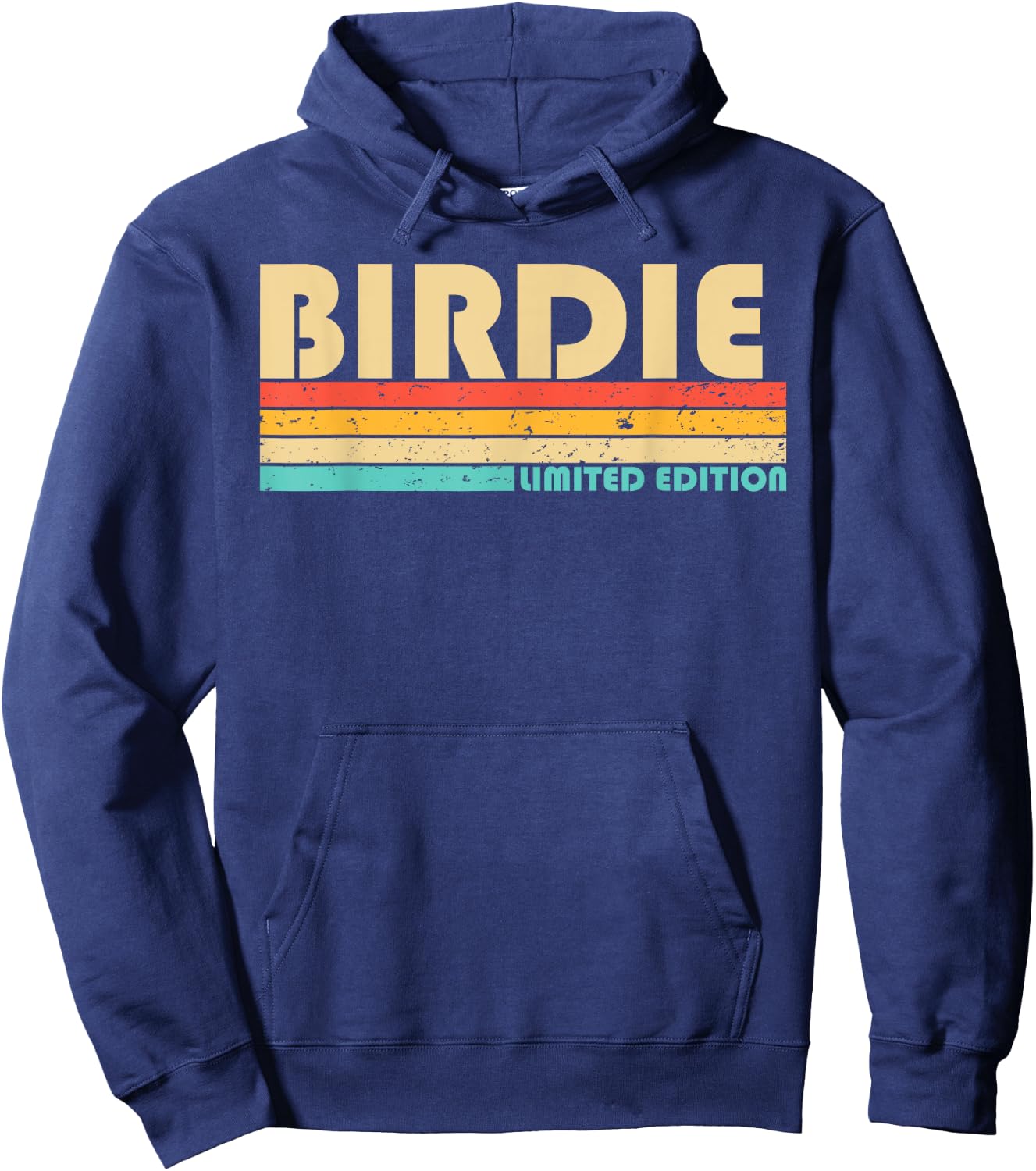 BIRDIE Name Personalized Retro Vintage 80s 90s Birthday Hoodie - Hoodie | Navy