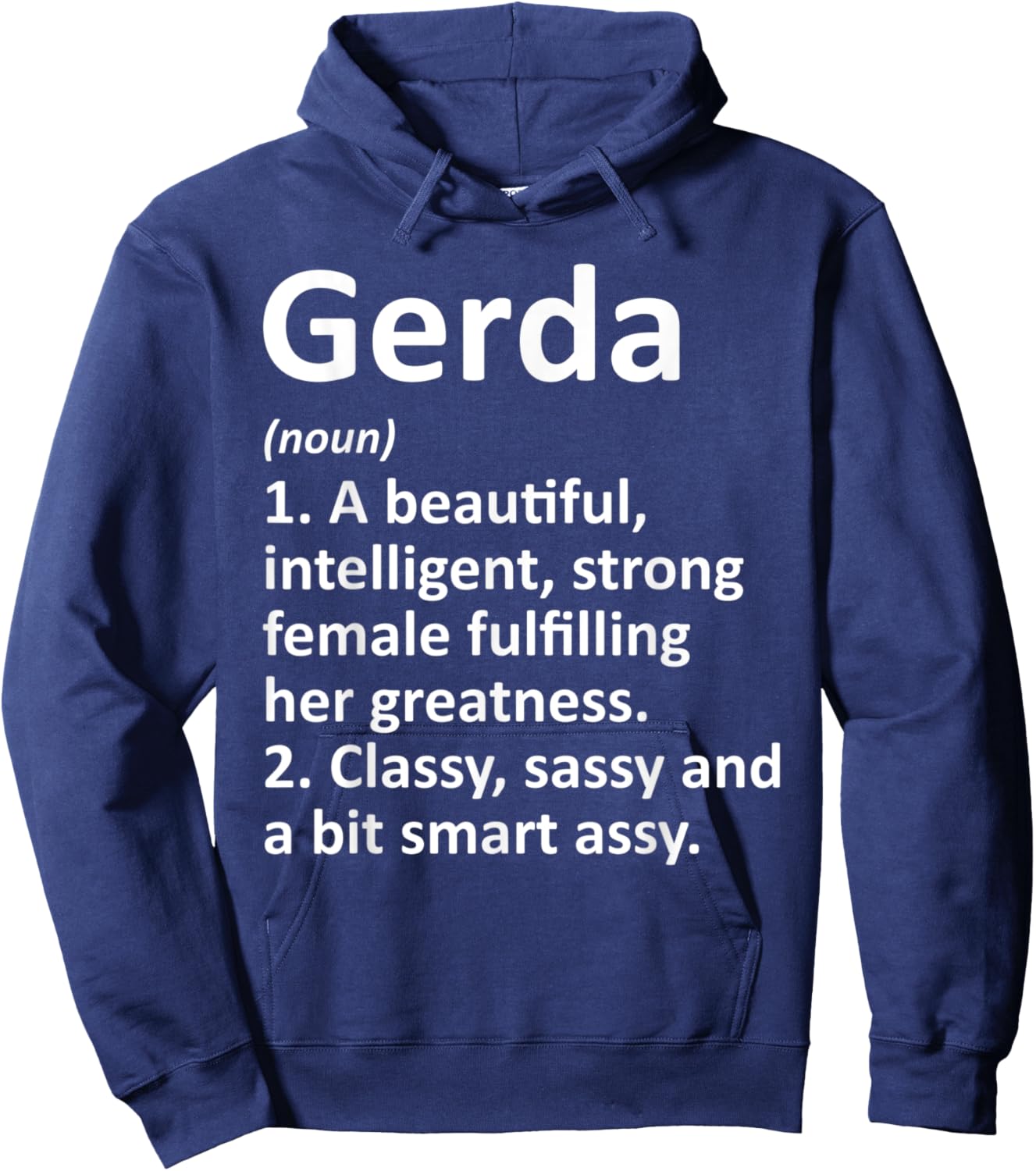 GERDA Definition Personalized Name Funny Christmas Gift Hoodie - Hoodie | Navy