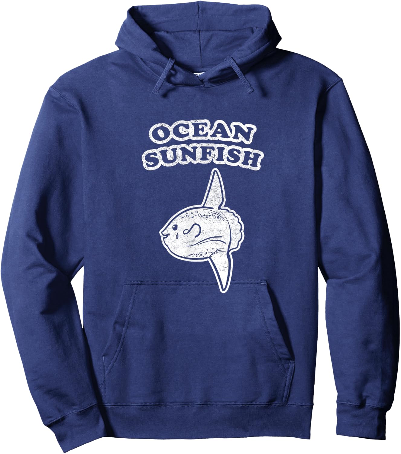 Retro Ocean Sunfish by Turbo Volcano Hoodie - Hoodie | Navy