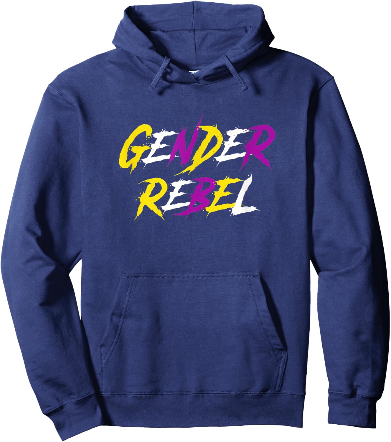 Gender Rebel Non Binary Pride Hoodie - Hoodie | Navy