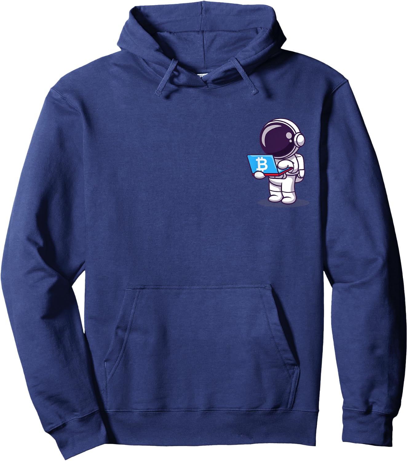 Astronaut Buy Ticket to Moon with BTC Bitcoin Hoodie - Hoodie | Navy