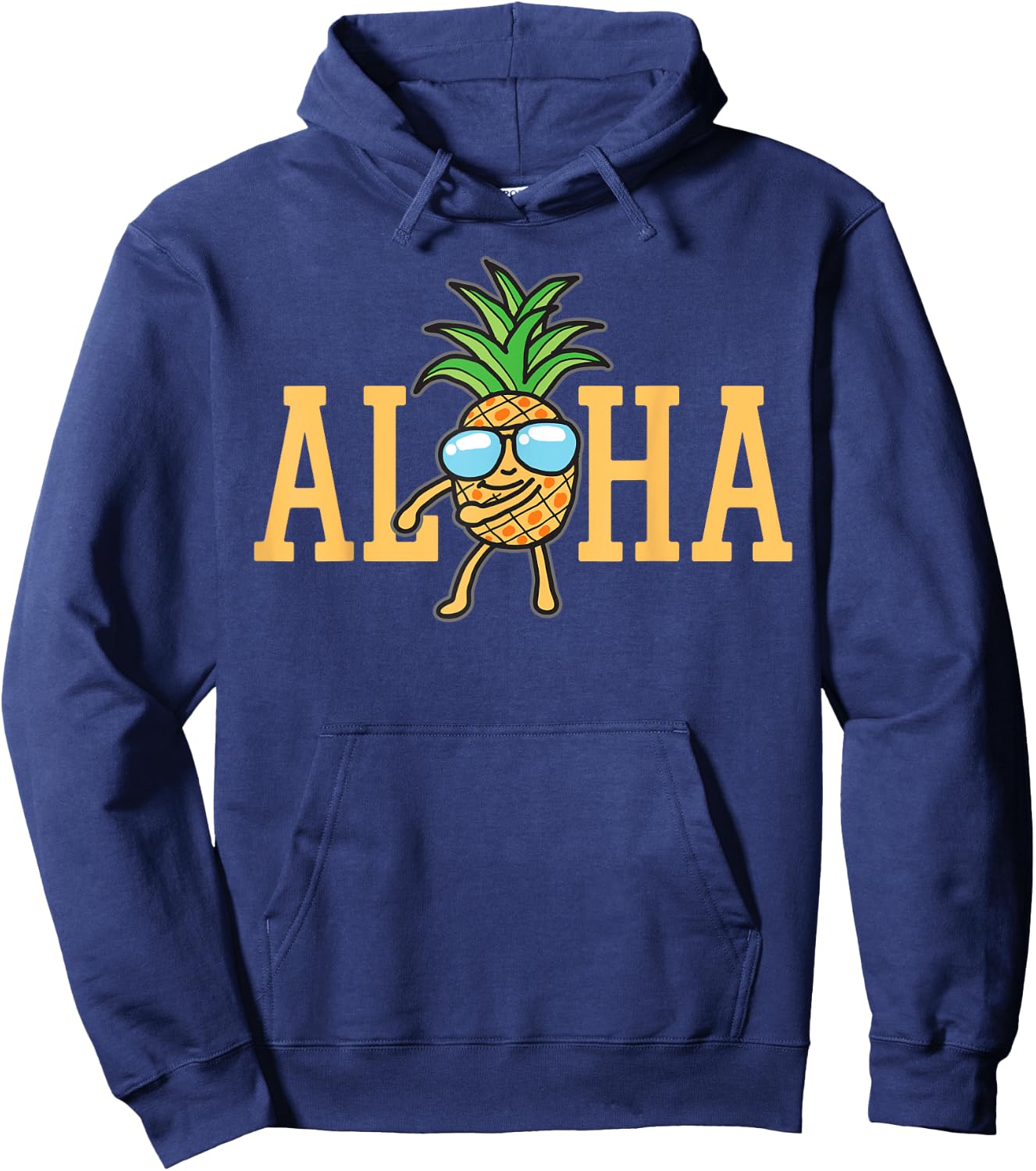 Hawaiian Shirt Aloha Floss Pineapple Hawaii Beach Men Women Kids Hoodie - Hoodie | Navy
