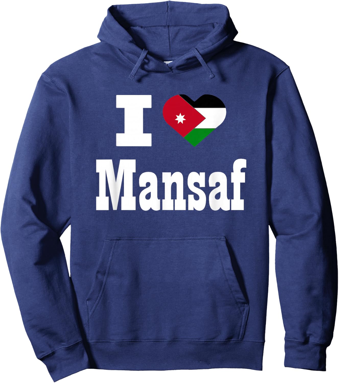 I love Mansaf foodie Jordan flag Hoodie - Hoodie | Navy