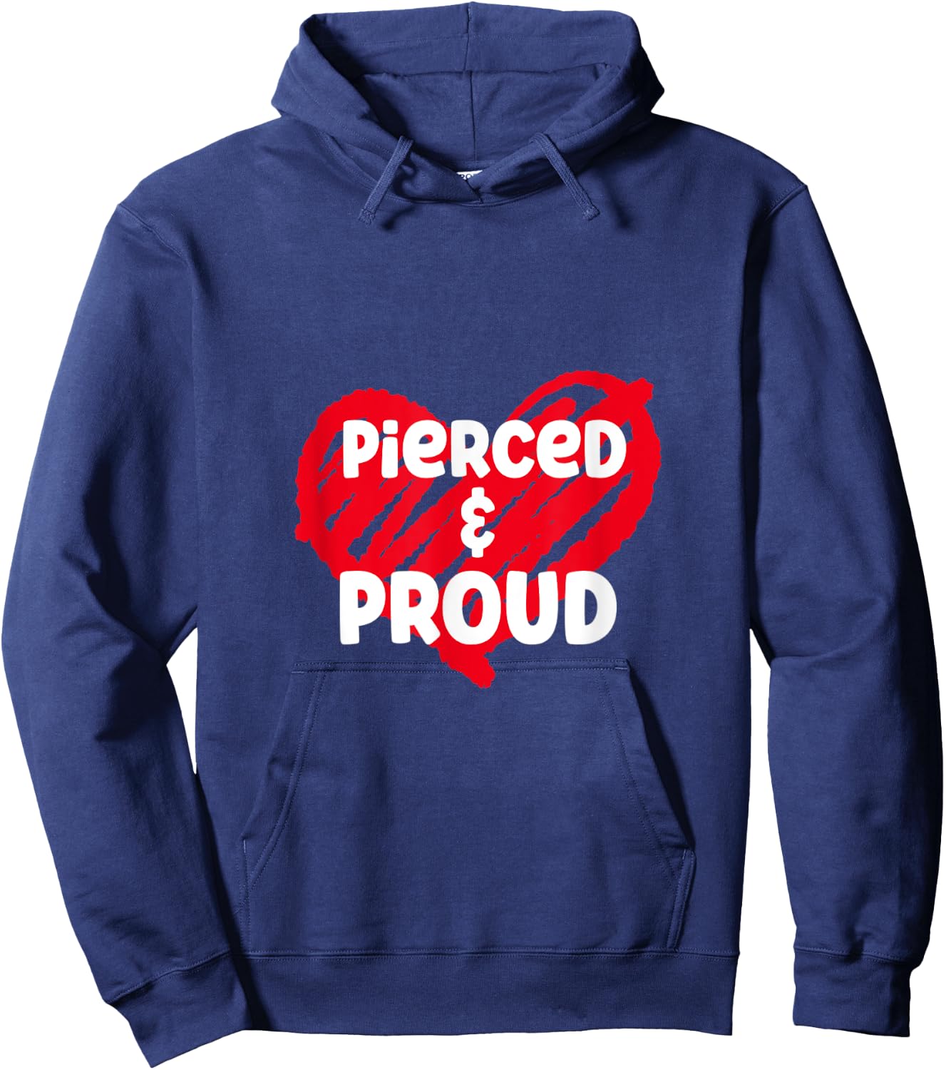 Pierced And Proud Body Modification Piercing Hoodie - Hoodie | Navy