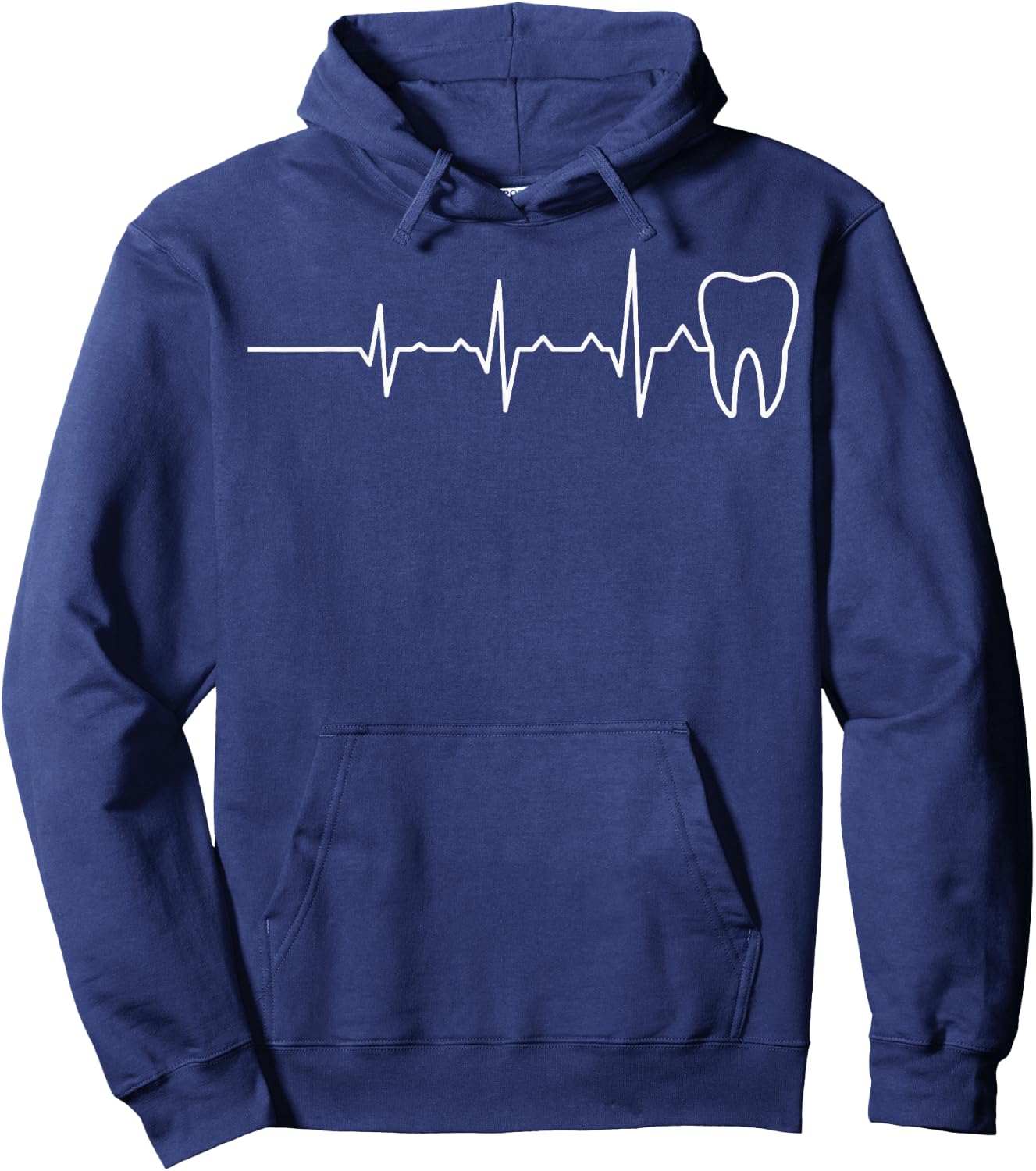 Dentists Dental Students Dental Hygienists Tooth Heartbeat Hoodie - Hoodie | Navy