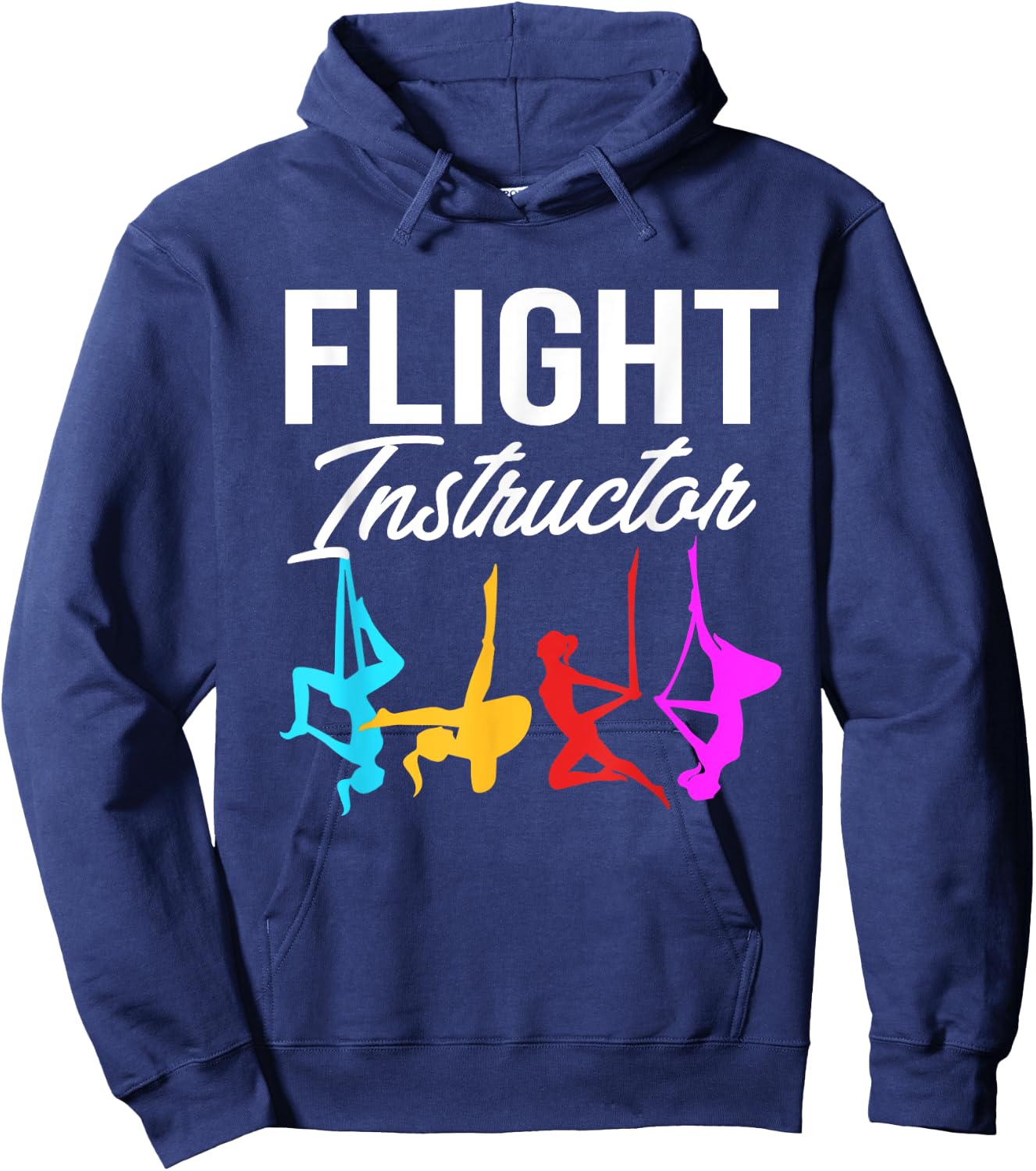 Funny Aerial Yoga Flight Instructor Hoodie - Hoodie | Navy