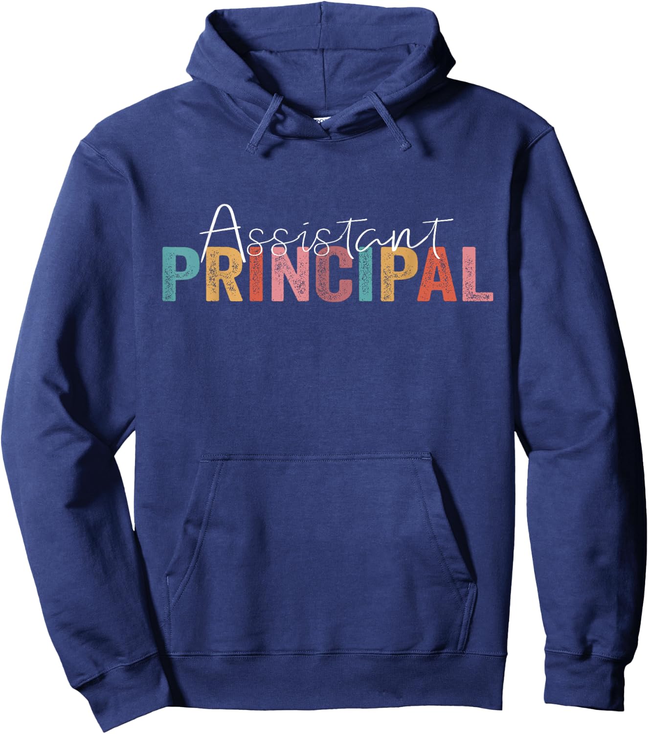 Assistant Principal Funny Job Title School Worker Vintage Hoodie - Hoodie | Navy