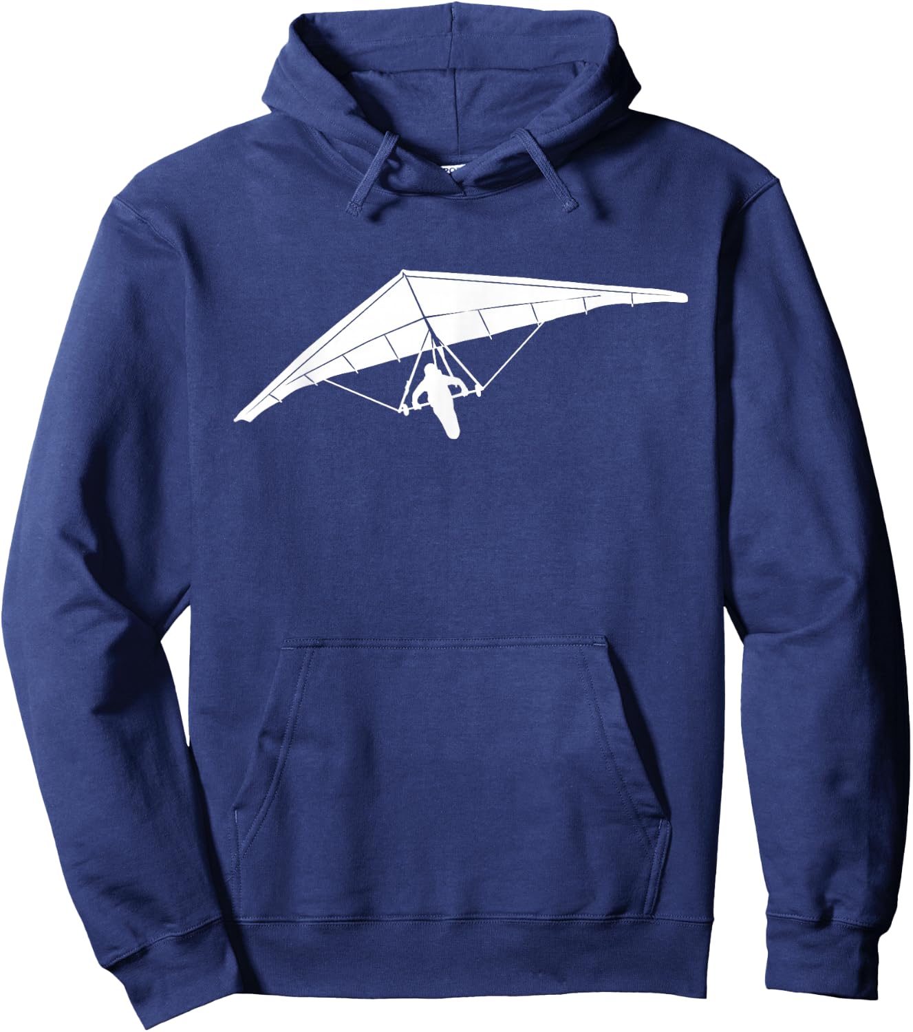 Silhouette Hang Gliding Air Pilot Flight Glider Aircraft Fan Hoodie - Hoodie | Navy
